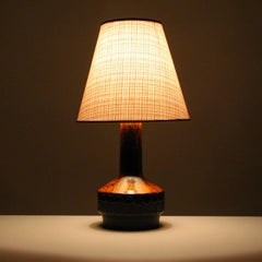 Table Lamp by Ernst Keramik, 1970s, Gorgeous Stoneware Table Lamp with Shade