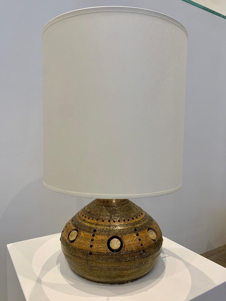 French Ceramic Table Lamp by Georges Pelletier, 1960s For Sale