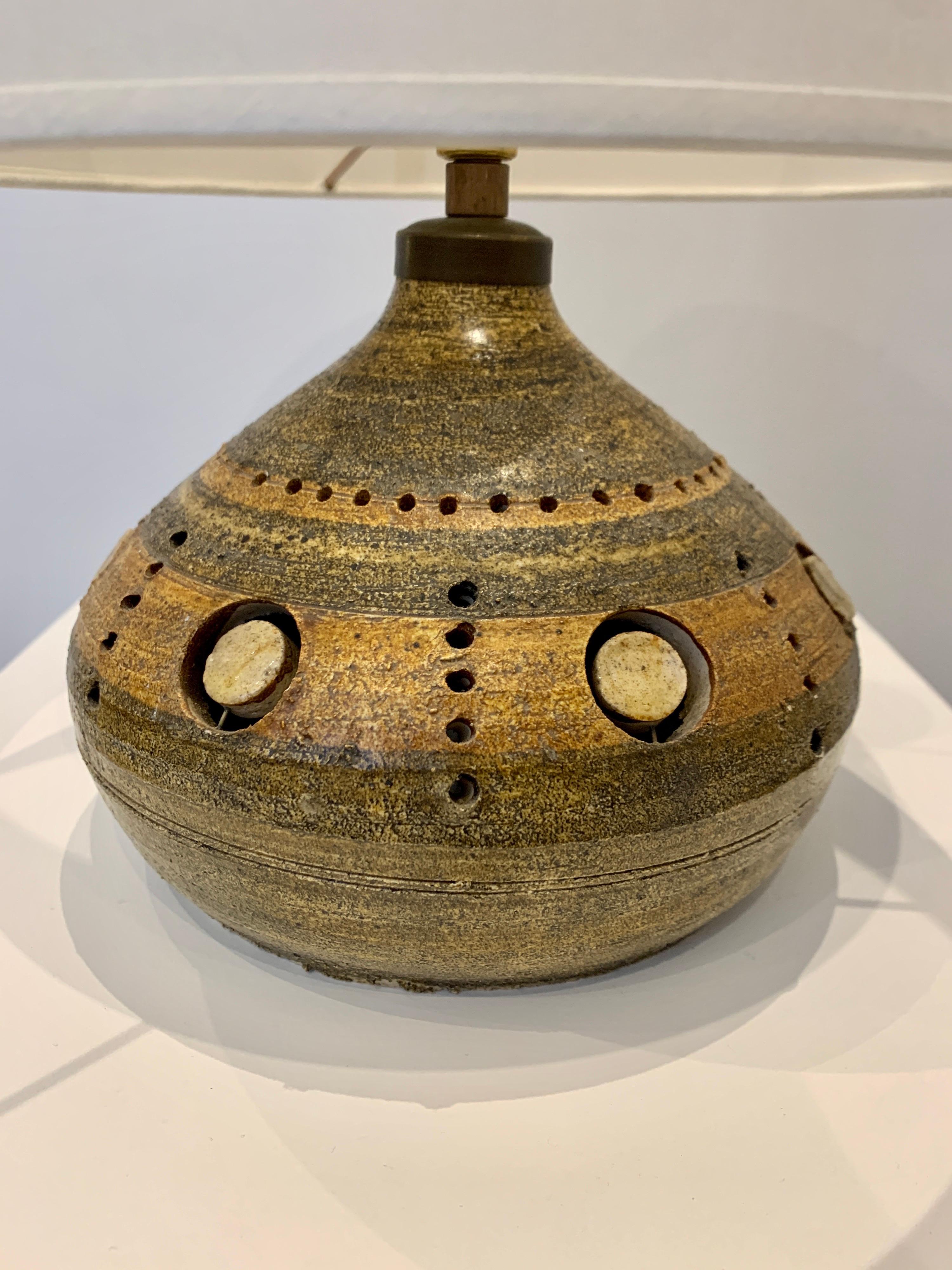 French Ceramic Table Lamp by Georges Pelletier, 1960s