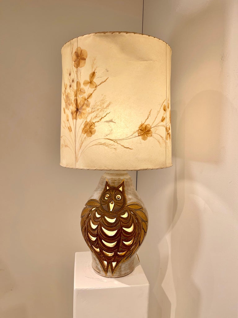 Table lamp by Georges Pelletier in original conditions, stamped on the base 