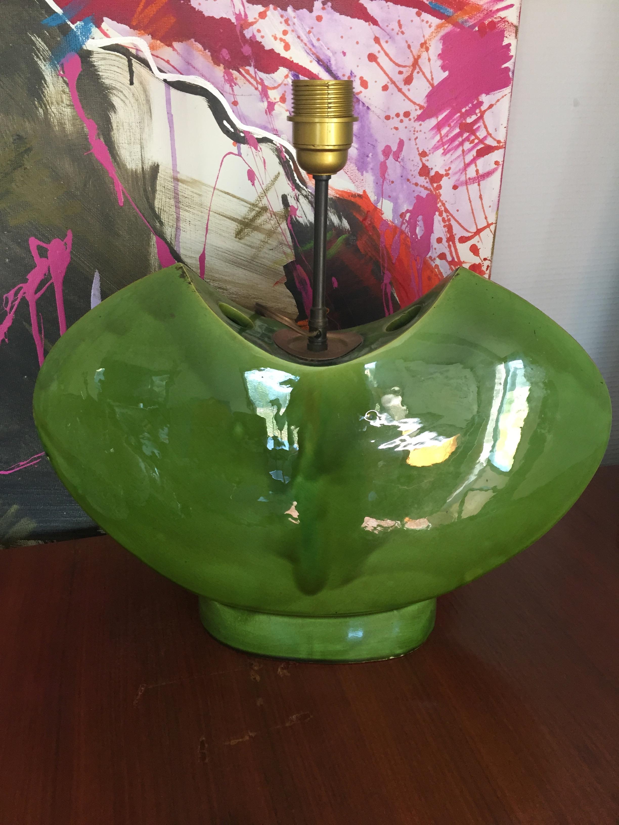 Table Lamp by Gilbert Portanier for Vallauris, 1950s In Good Condition For Sale In Avignon, Vaucluse