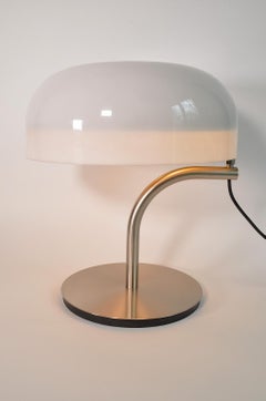 Table Lamp by Giotto Stoppino for Valenti Luce, White Pivoting Lampshade, 1970s