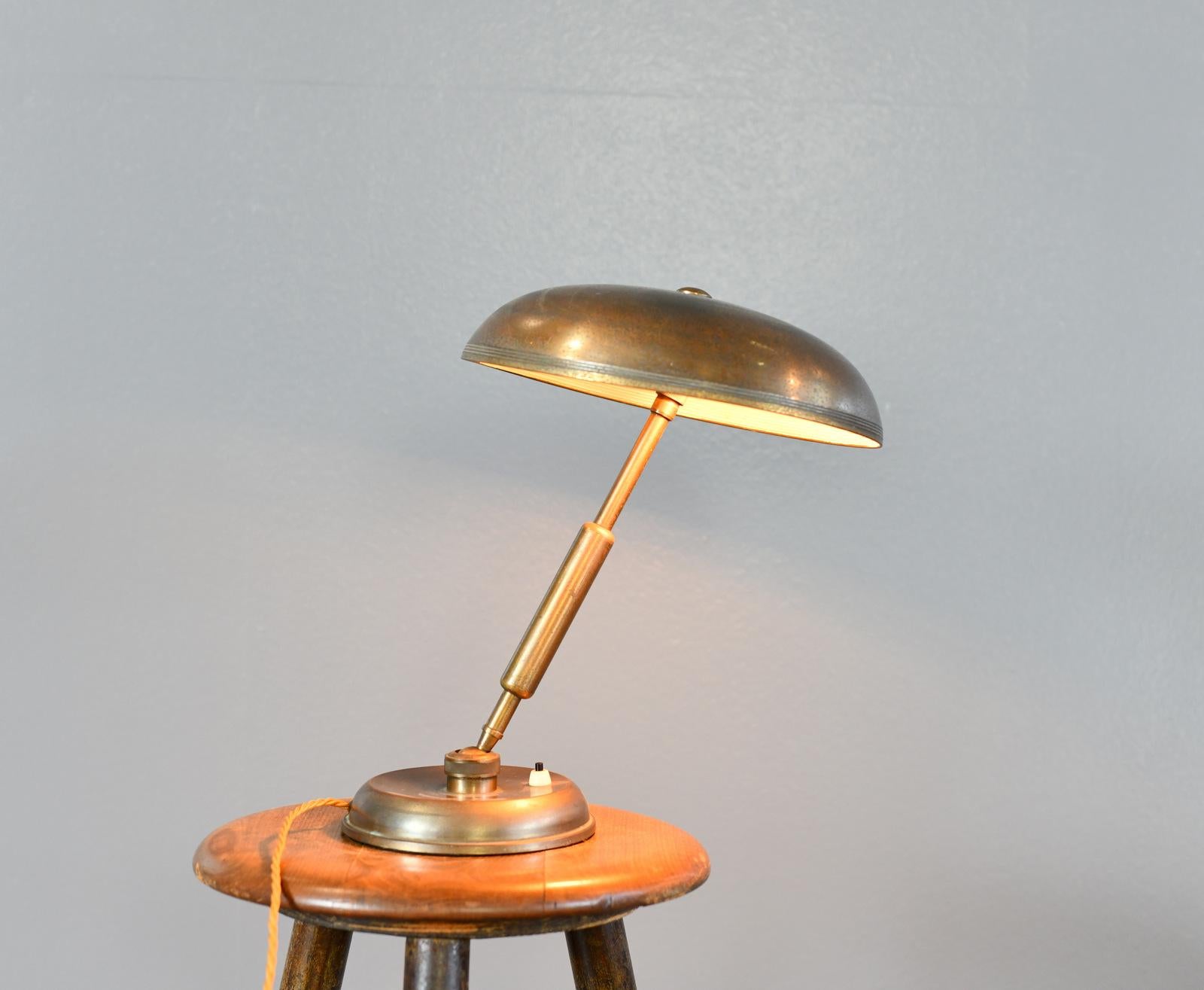 Brass Table Lamp By Giovanni Michelucci For Lariolux Circa 1940s For Sale