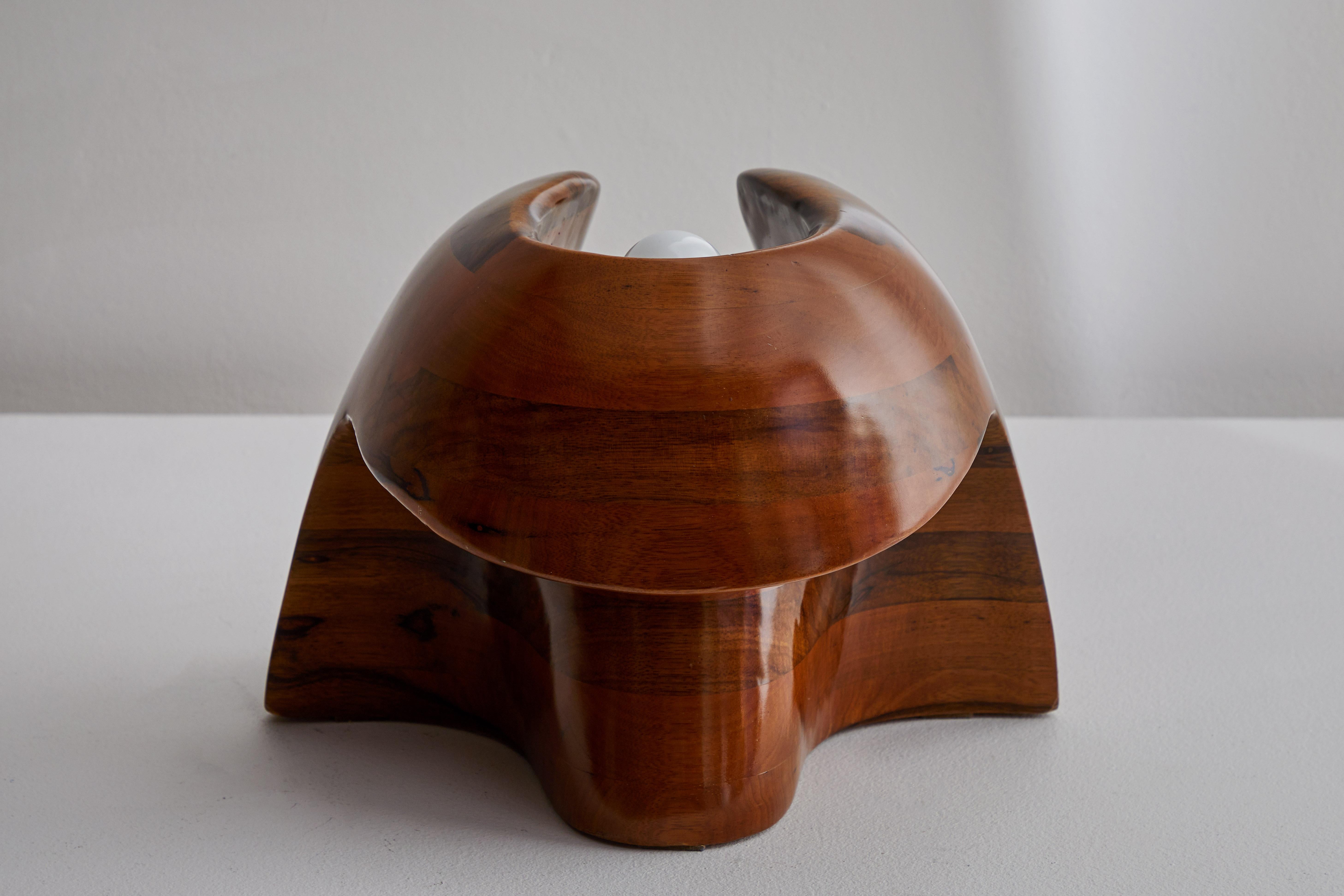 Wood Table Lamp by Silvano Pulcinelli for Esperia