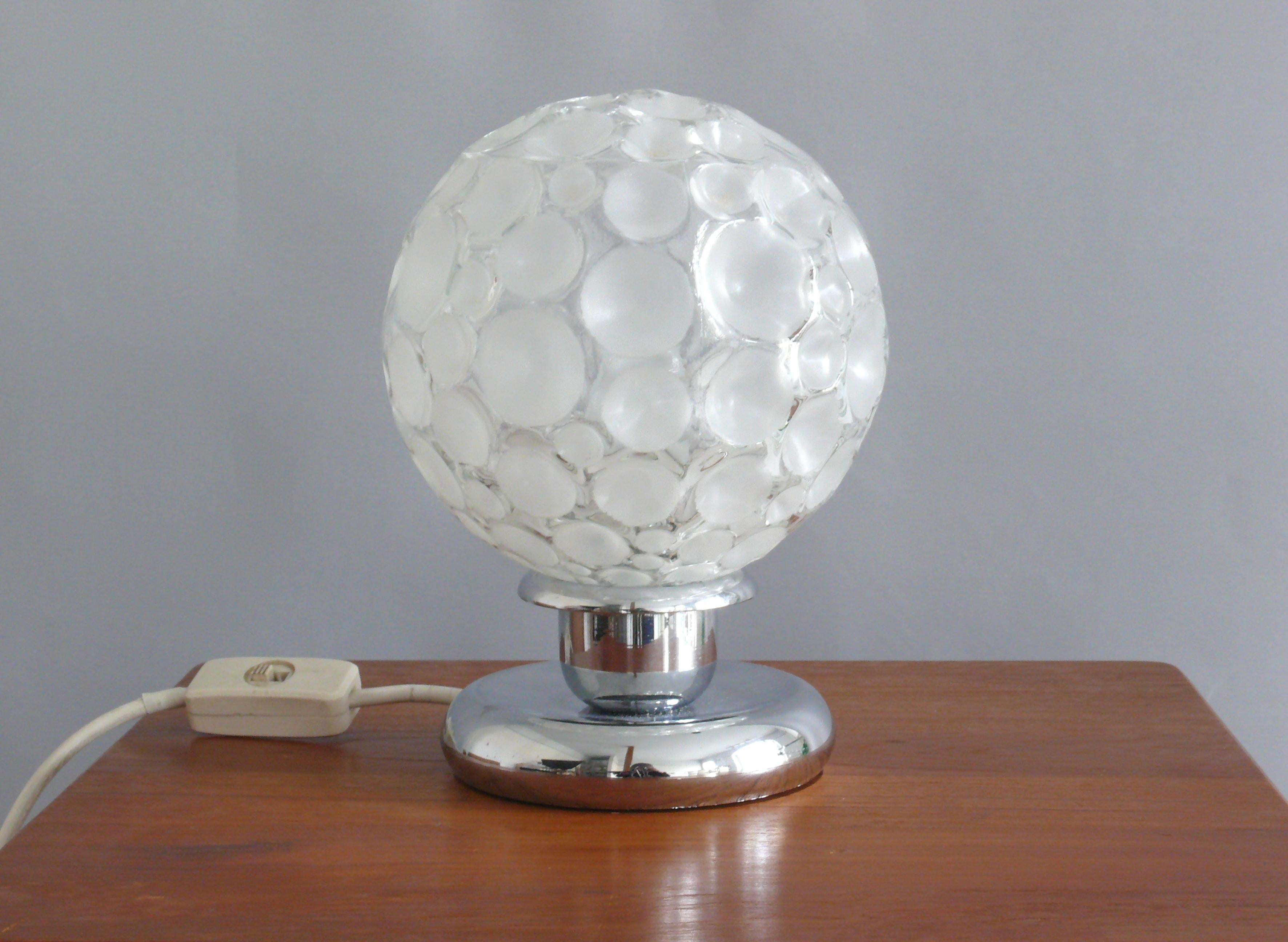 Chrome Table Lamp by Graewe in Germany,  Space Age, 1970s For Sale