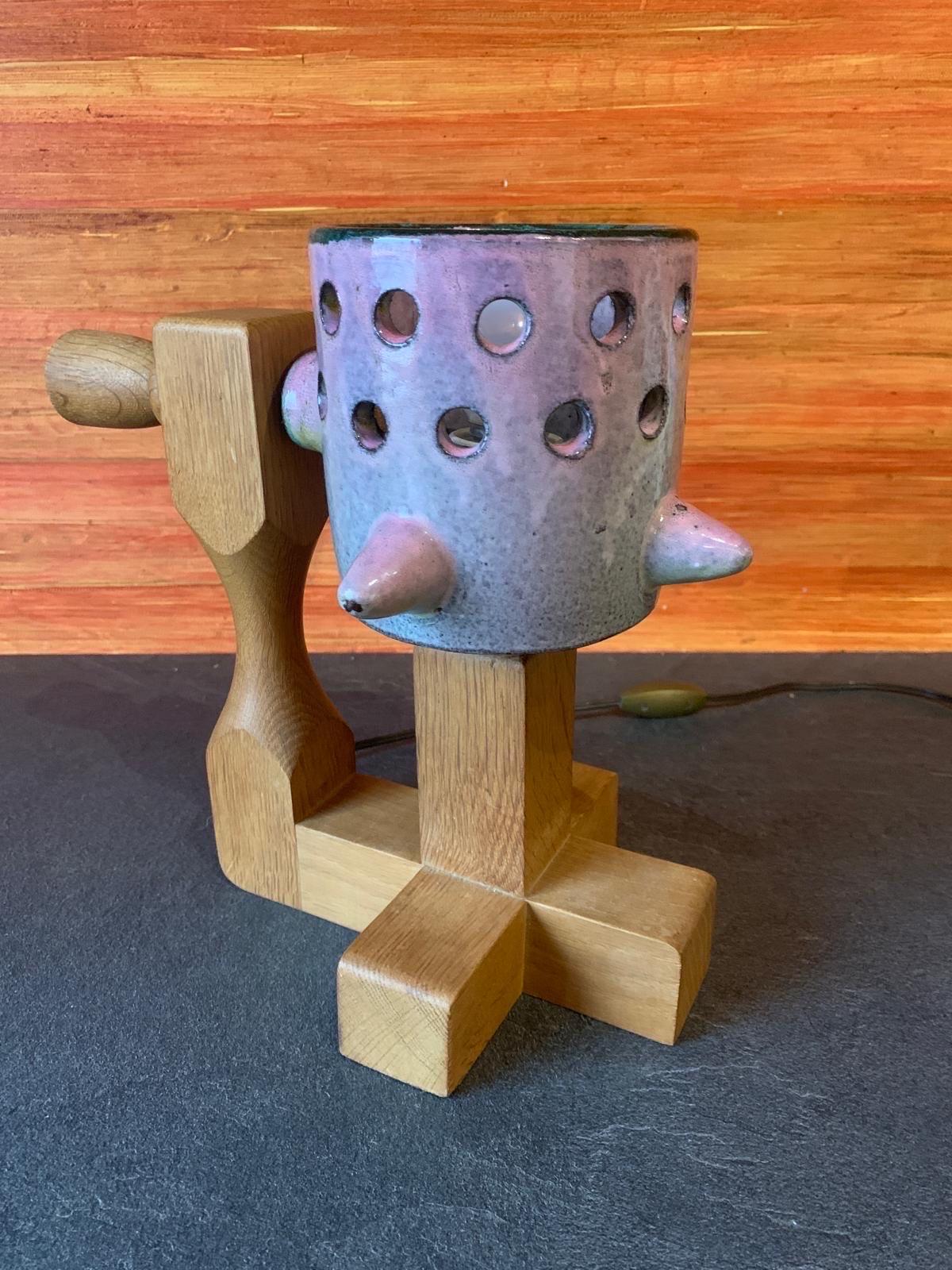Modern Table lamp by Guillerme et chambron For Sale