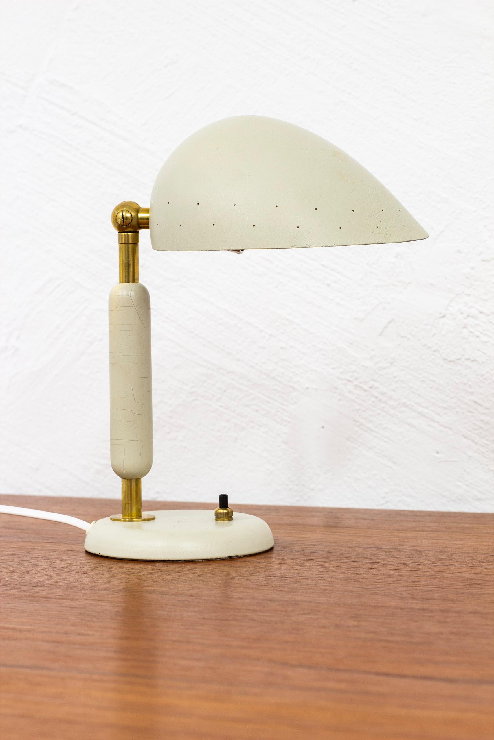 Scandinavian Modern Table Lamp by Harald Notini for Böhlmarks, Sweden, 1940-50s