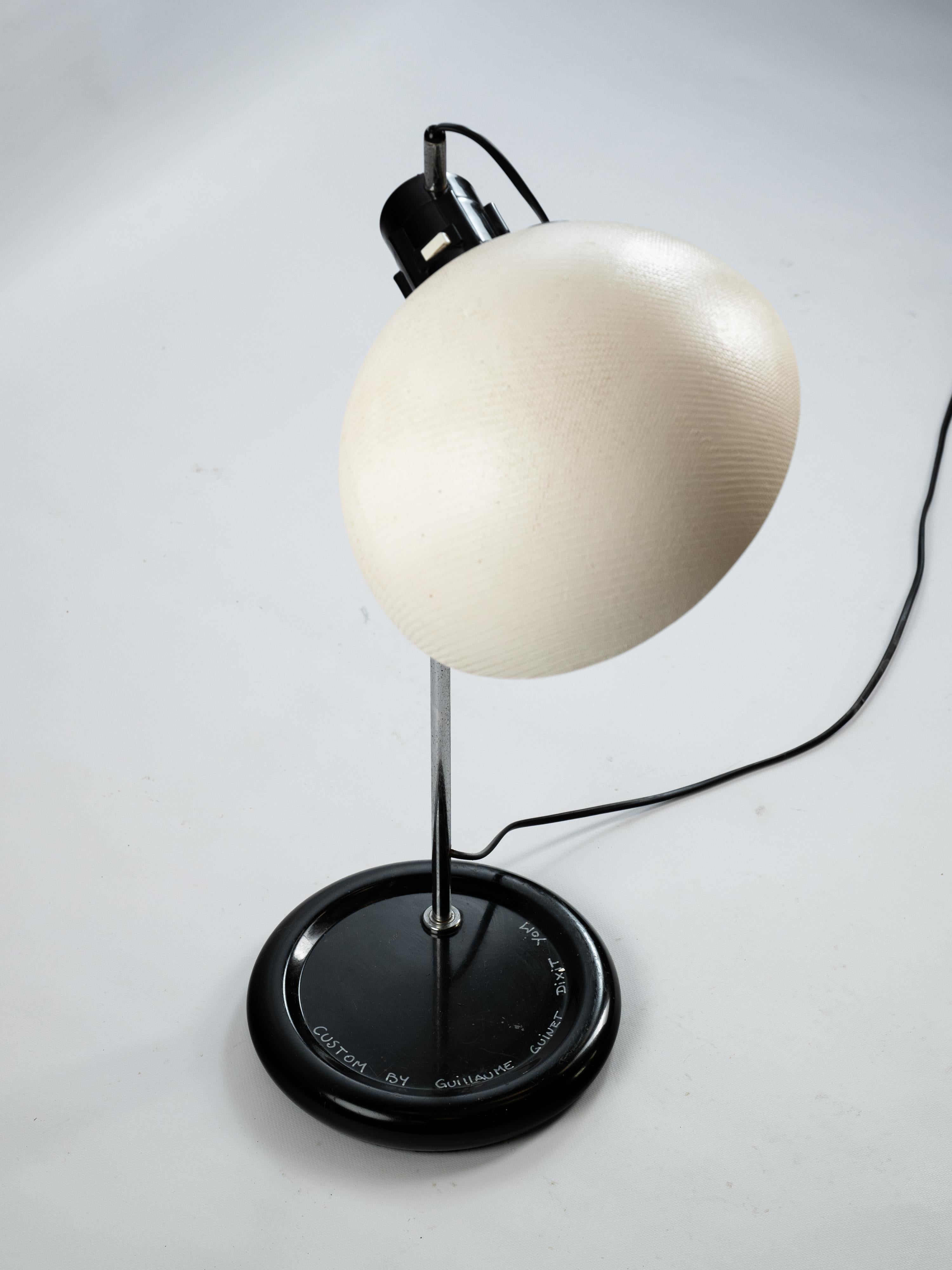 Fiberglass Table lamp by Harvey Guzzini custom in fiber glass by the artist YOM For Sale