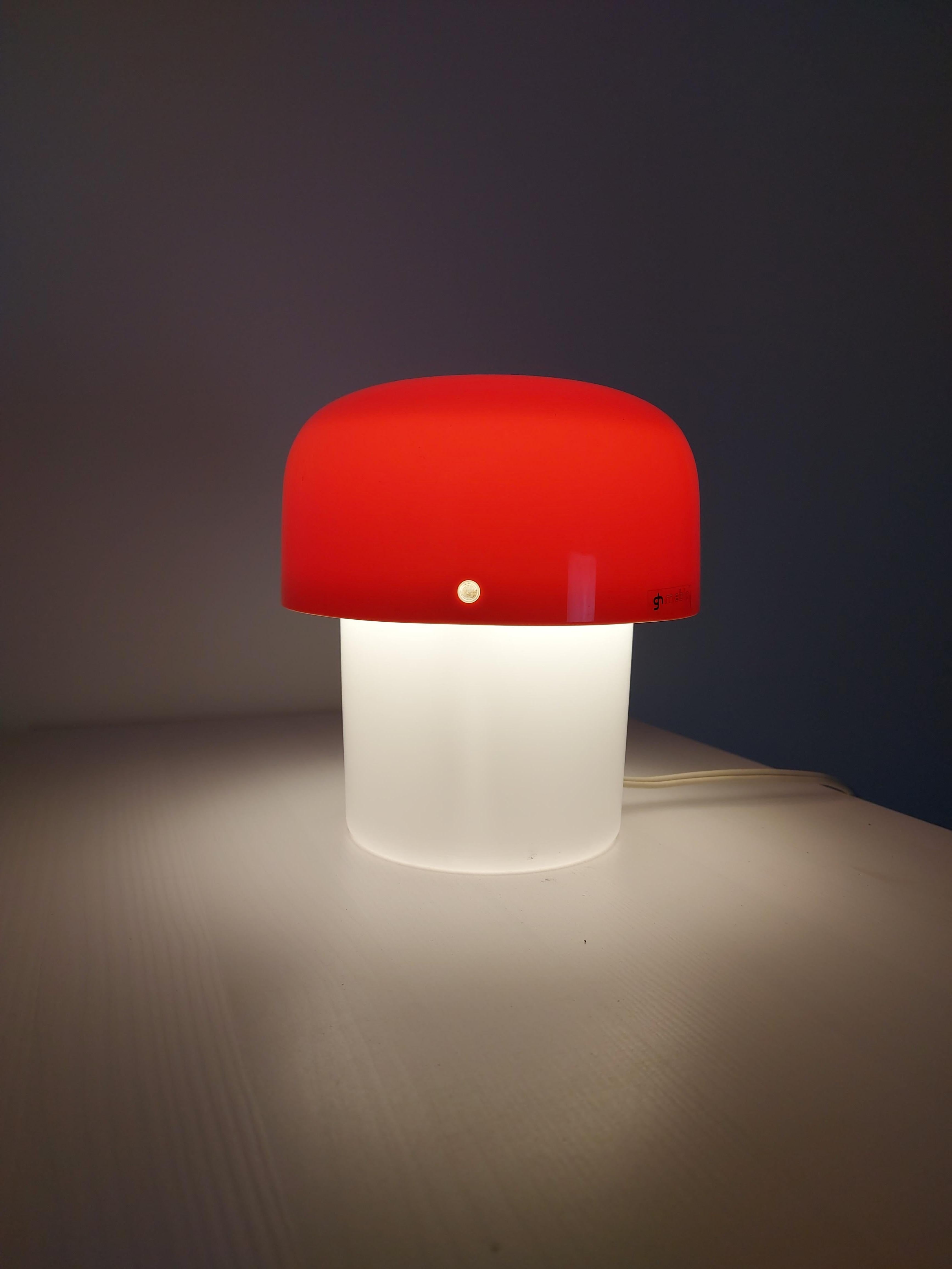 Plastic Table Lamp by Harvey Guzzini for Meblo, 1970s For Sale