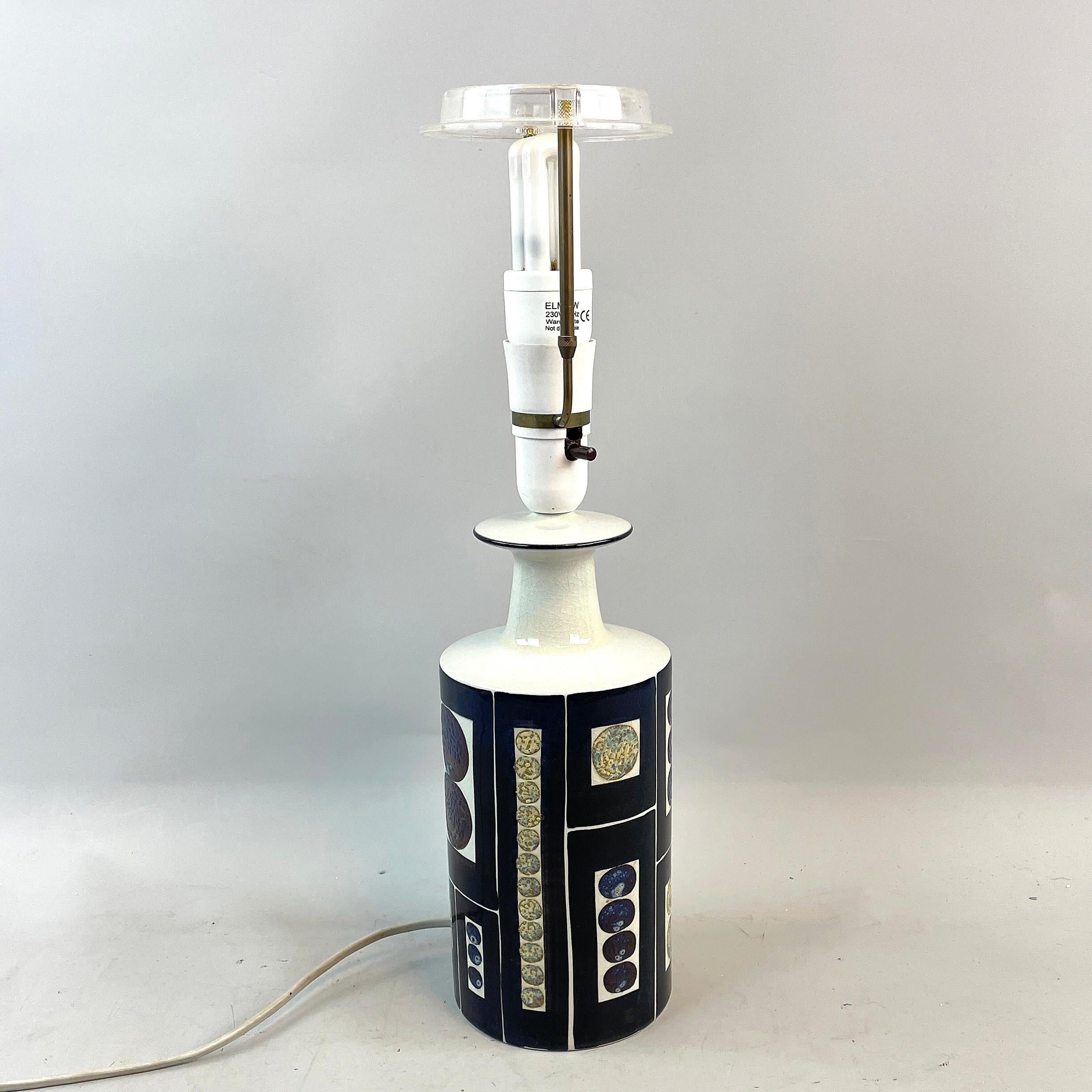 Mid-Century Modern Lampe de table Inge Lise Koefoed pour Fog and Morup Ceramic  Danemark 1960 Signé en vente