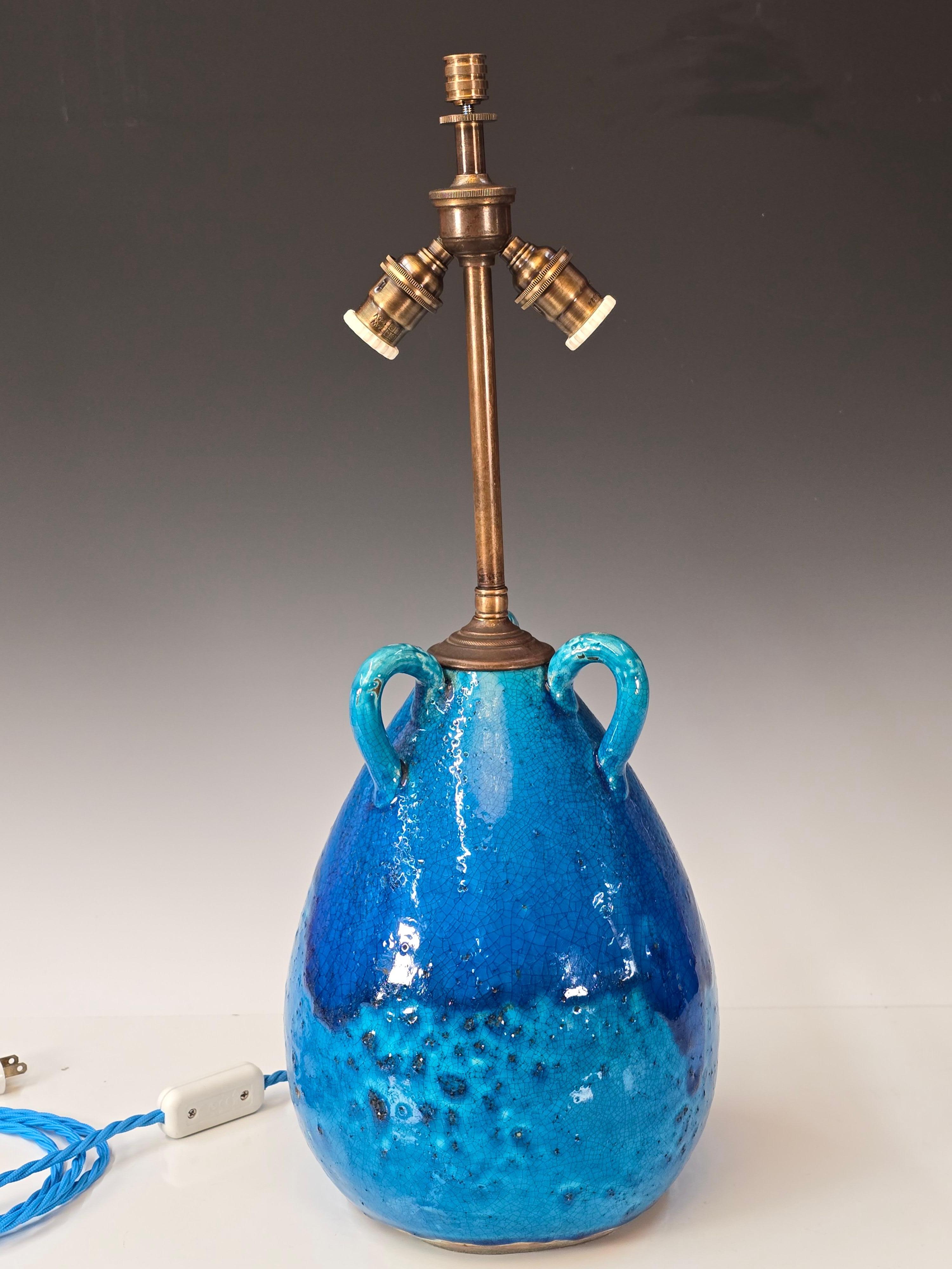 Brass Table Lamp by Jean Besnard For Sale