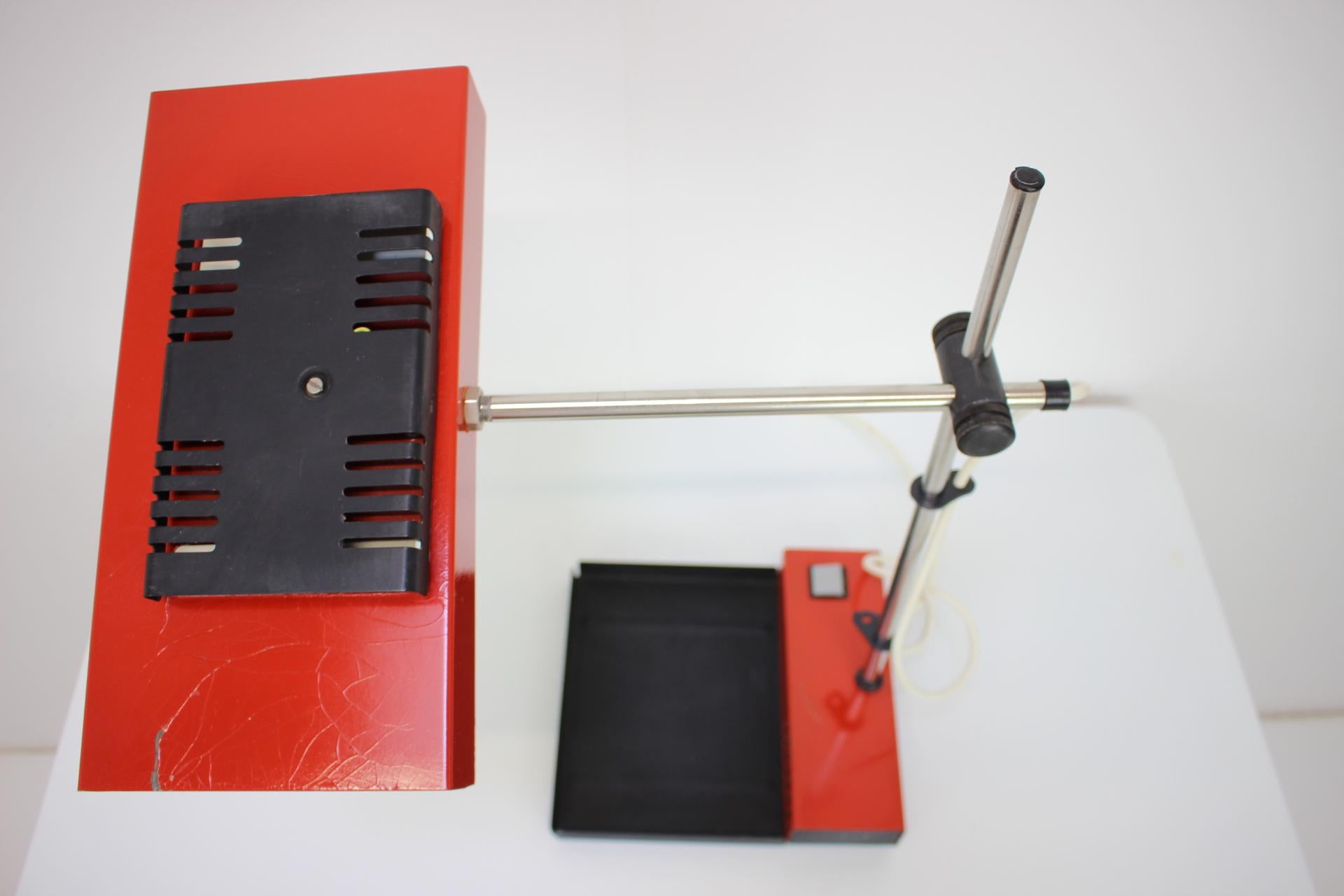 Table Lamp by Josef Mára, for Tesla, 1990s, Czechoslovakia For Sale 8