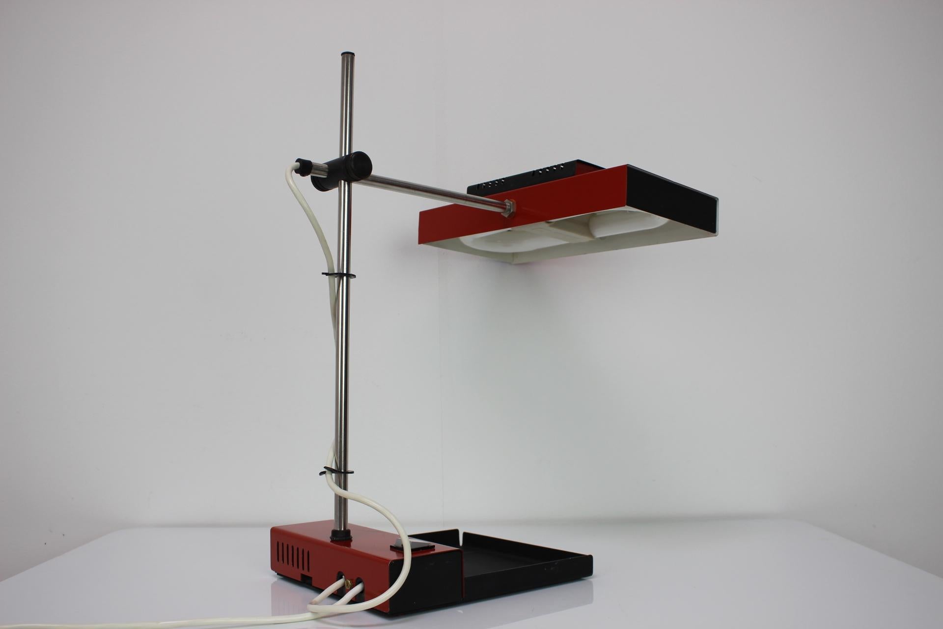 Table Lamp by Josef Mára, for Tesla, 1990s, Czechoslovakia For Sale 10