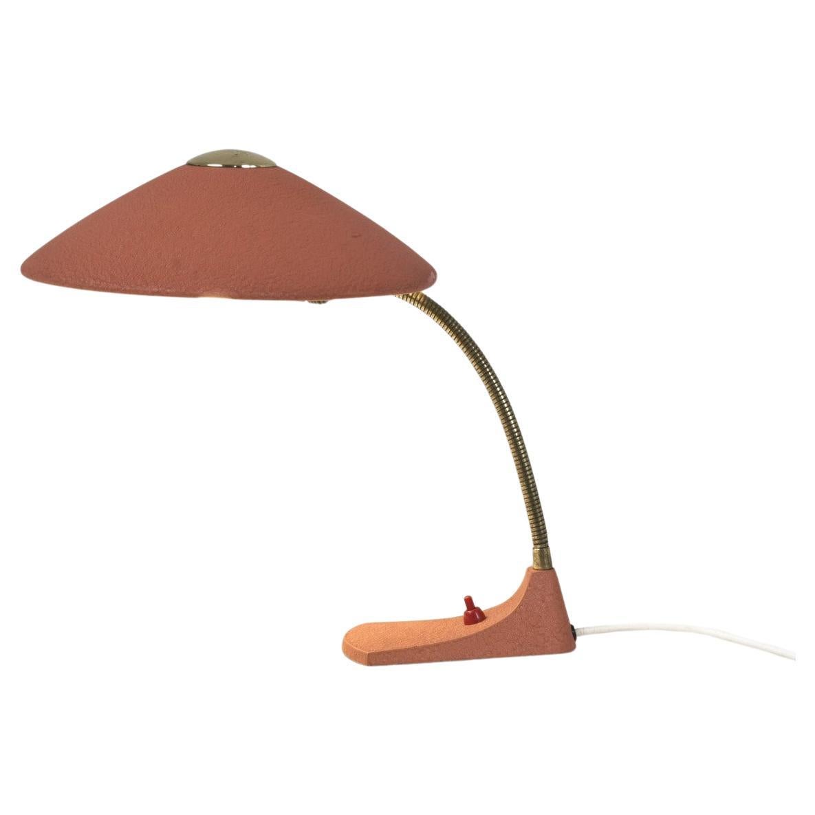 Table Lamp by JP Leuchten in coral, Germany - 1950s  For Sale