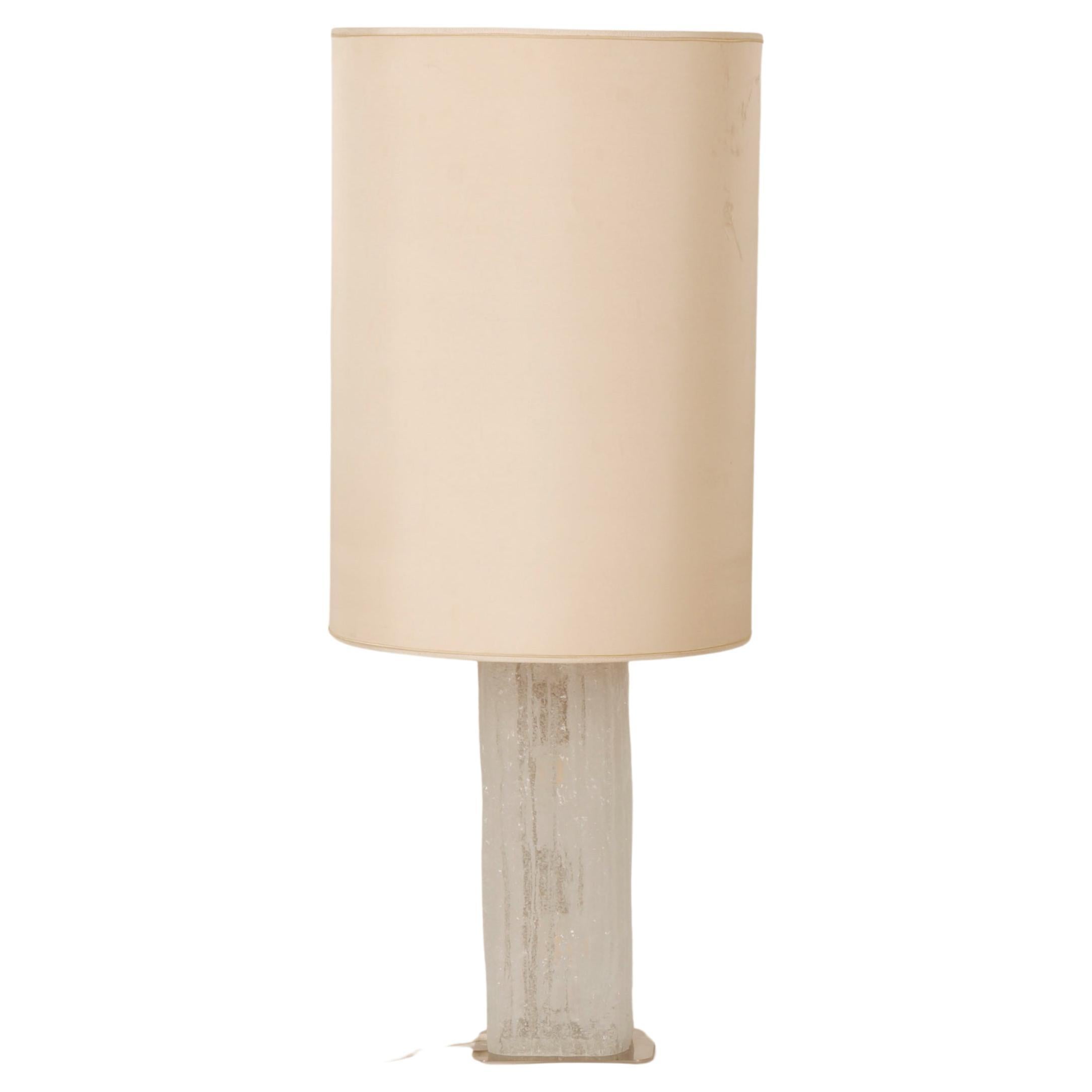Lampe de table de Kalmar Frankenberg avec un Stand illuminé en verre de glace