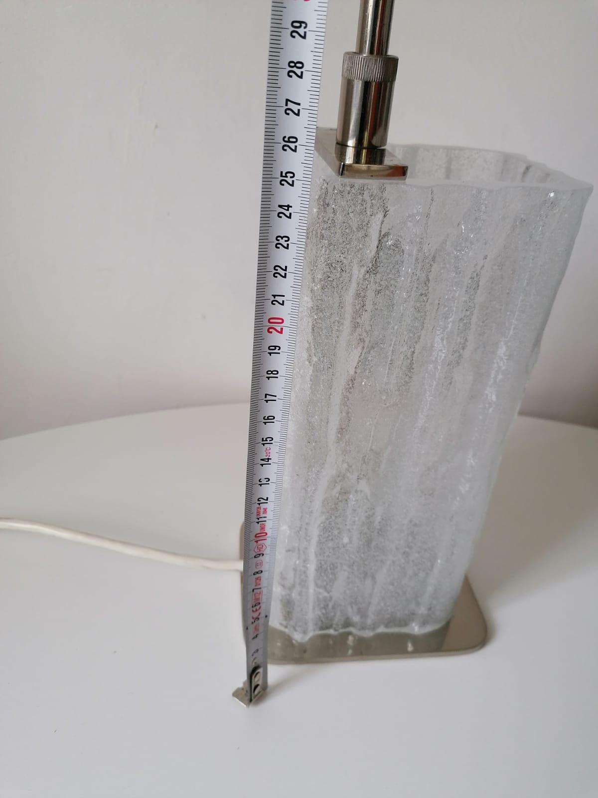 Table Lamp by Kalmar Vienna with Illuminated Ice Glass Stand 10