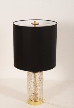 Table Lamp by Kalmar Vienna with Illuminated Ice Glass Stand