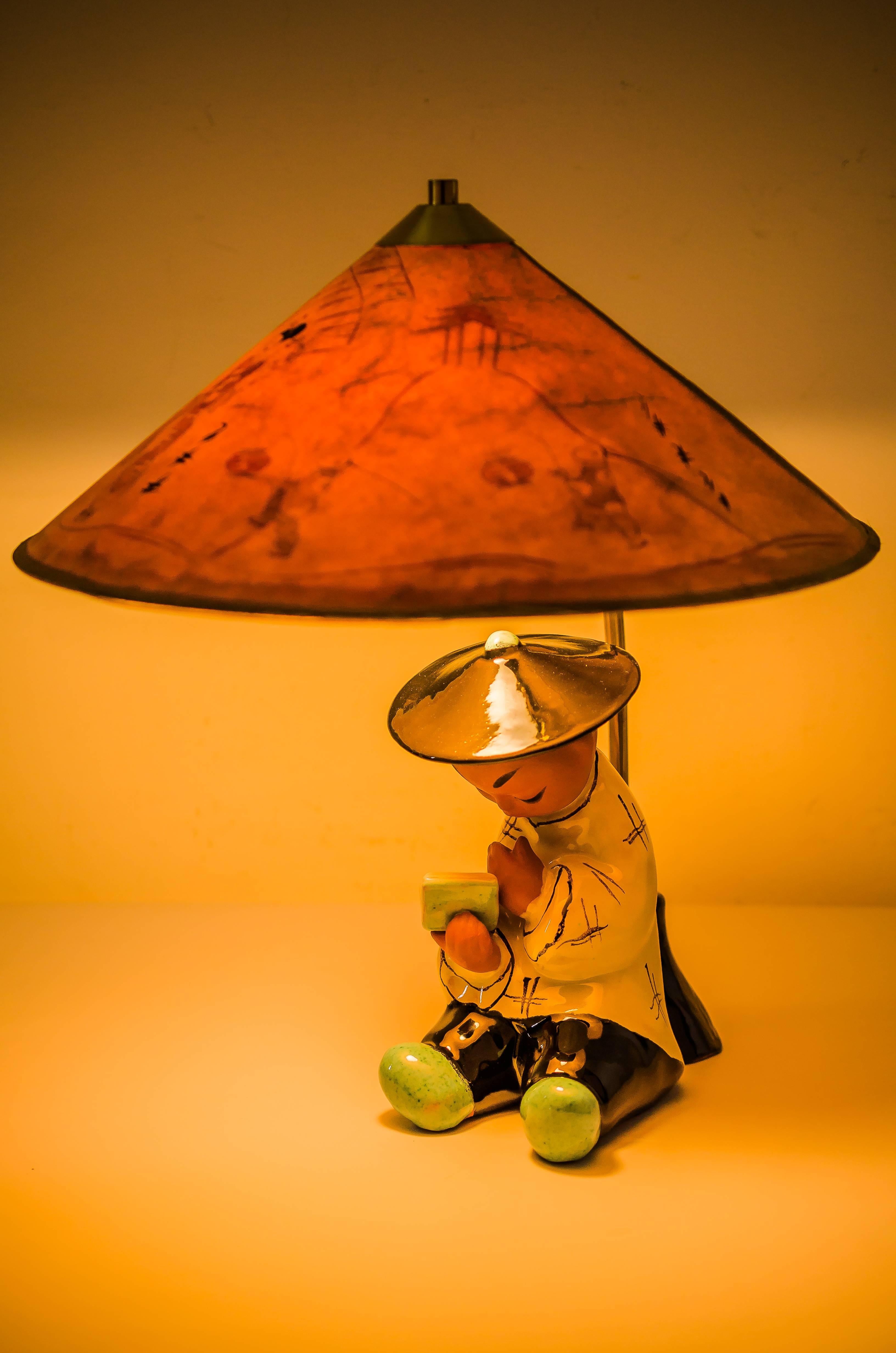 Laiton Lampe de table de Karli Bauer, vers les années 1950 en vente