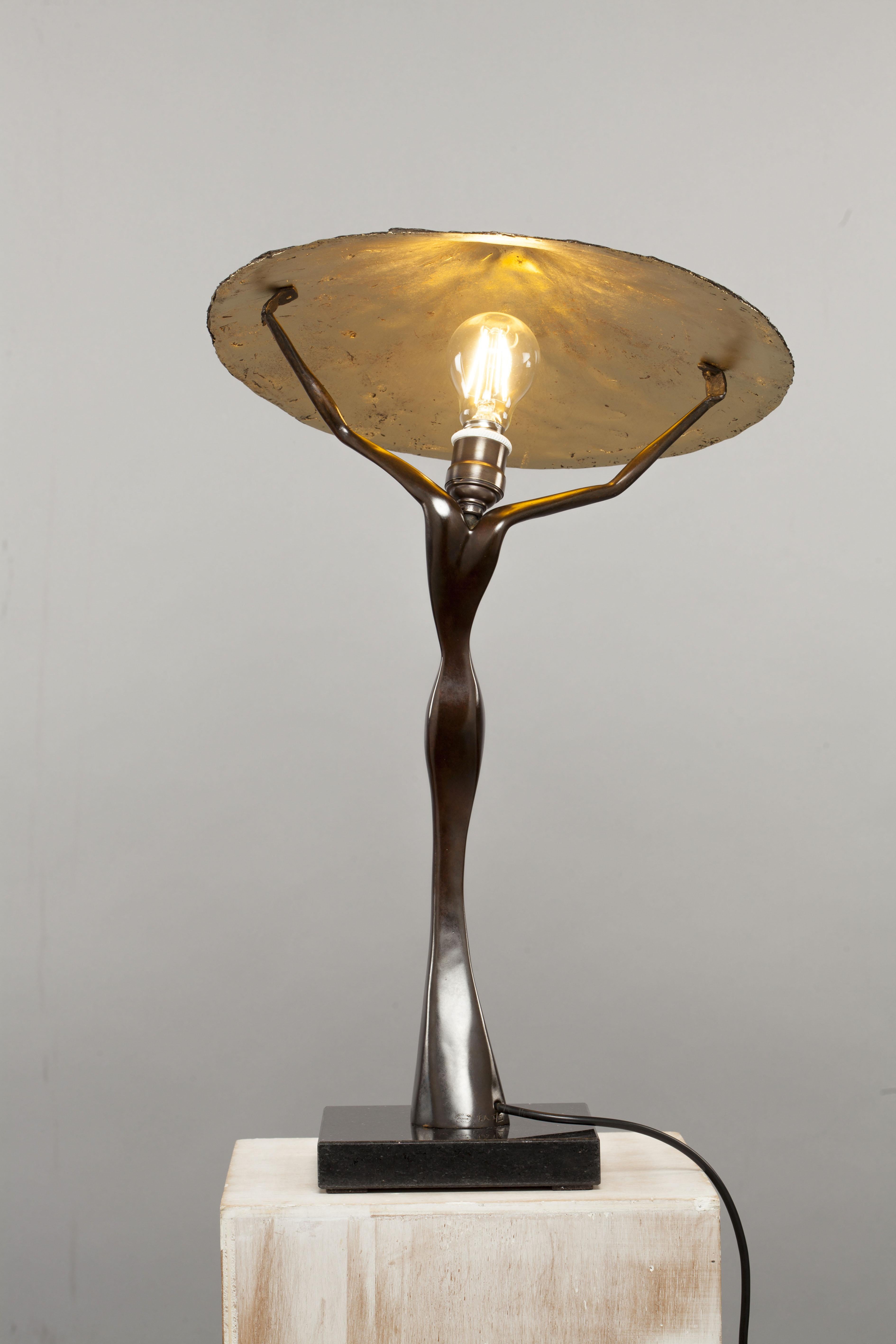 Modern Table Lamp by L'Artiste Fantôme in Bronze For Sale