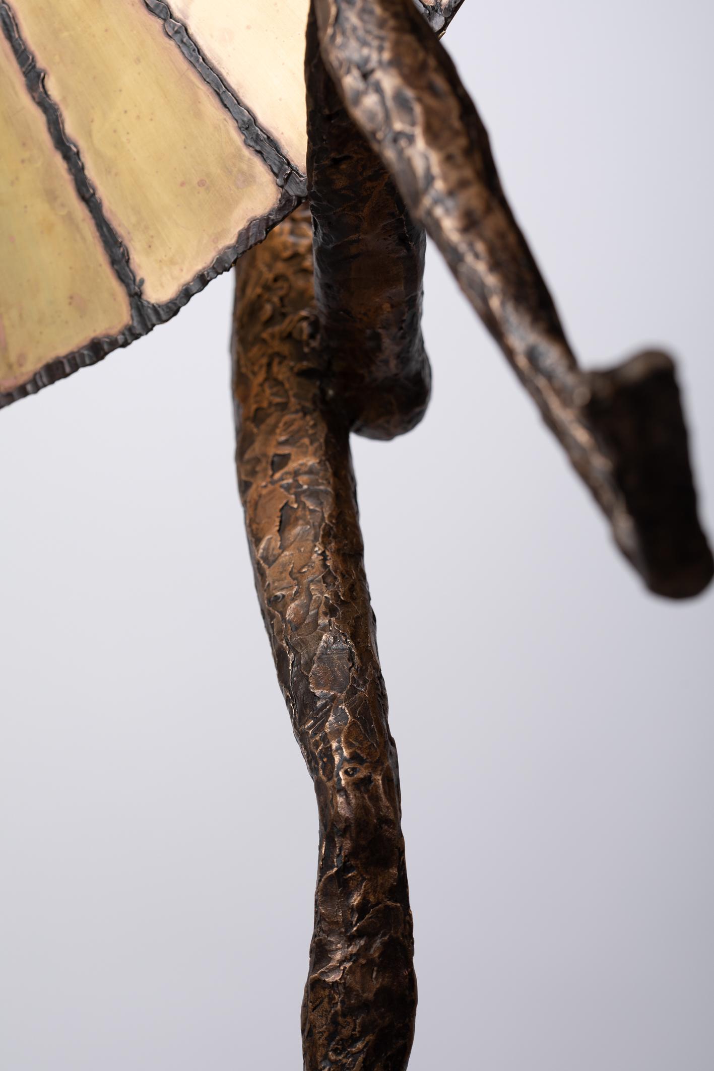 Gilt Table Lamp by L'Artiste Fantôme in Bronze