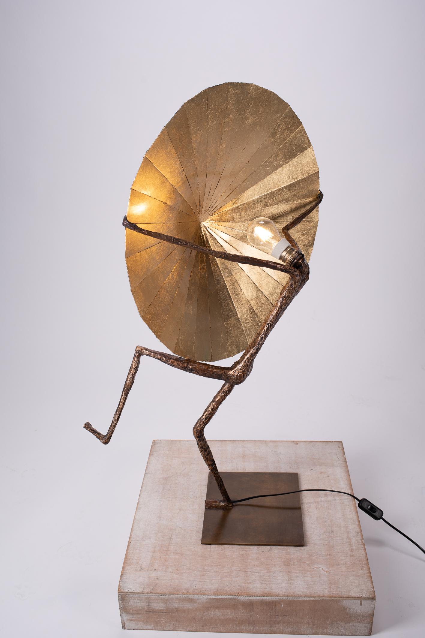 Table Lamp by L'Artiste Fantôme in Bronze In New Condition In Saint-Ouen, FR