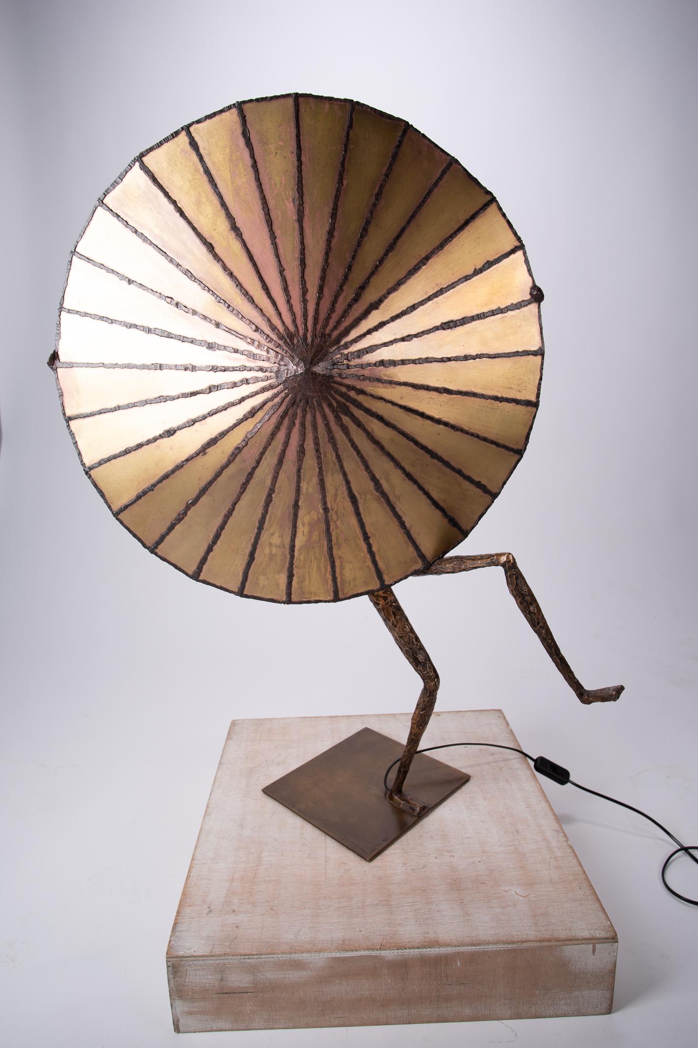 Table Lamp by L'Artiste Fantôme in Bronze 2