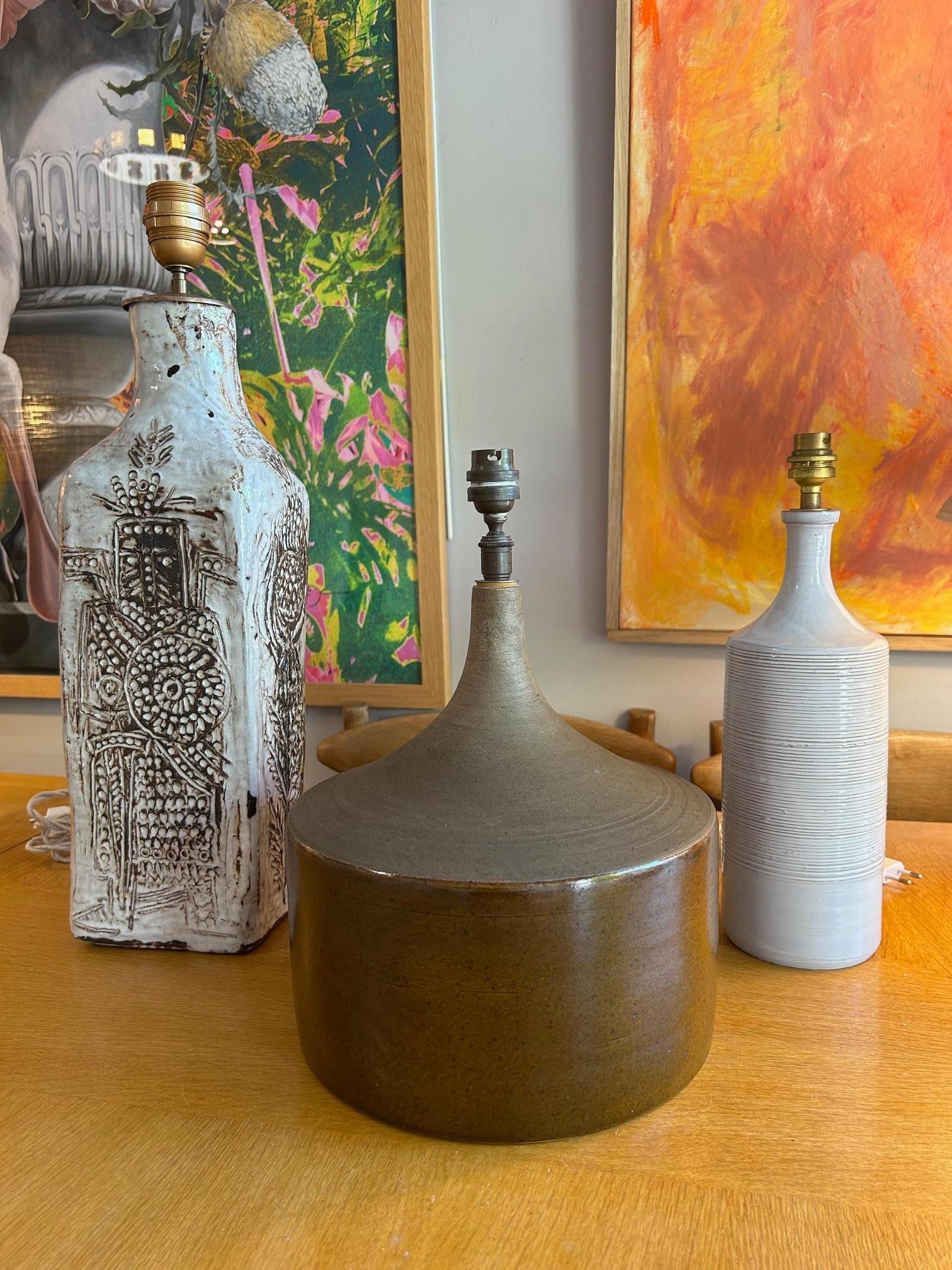 Ceramic table lamp by Les Argonautes
1960's
Signed under the lamp