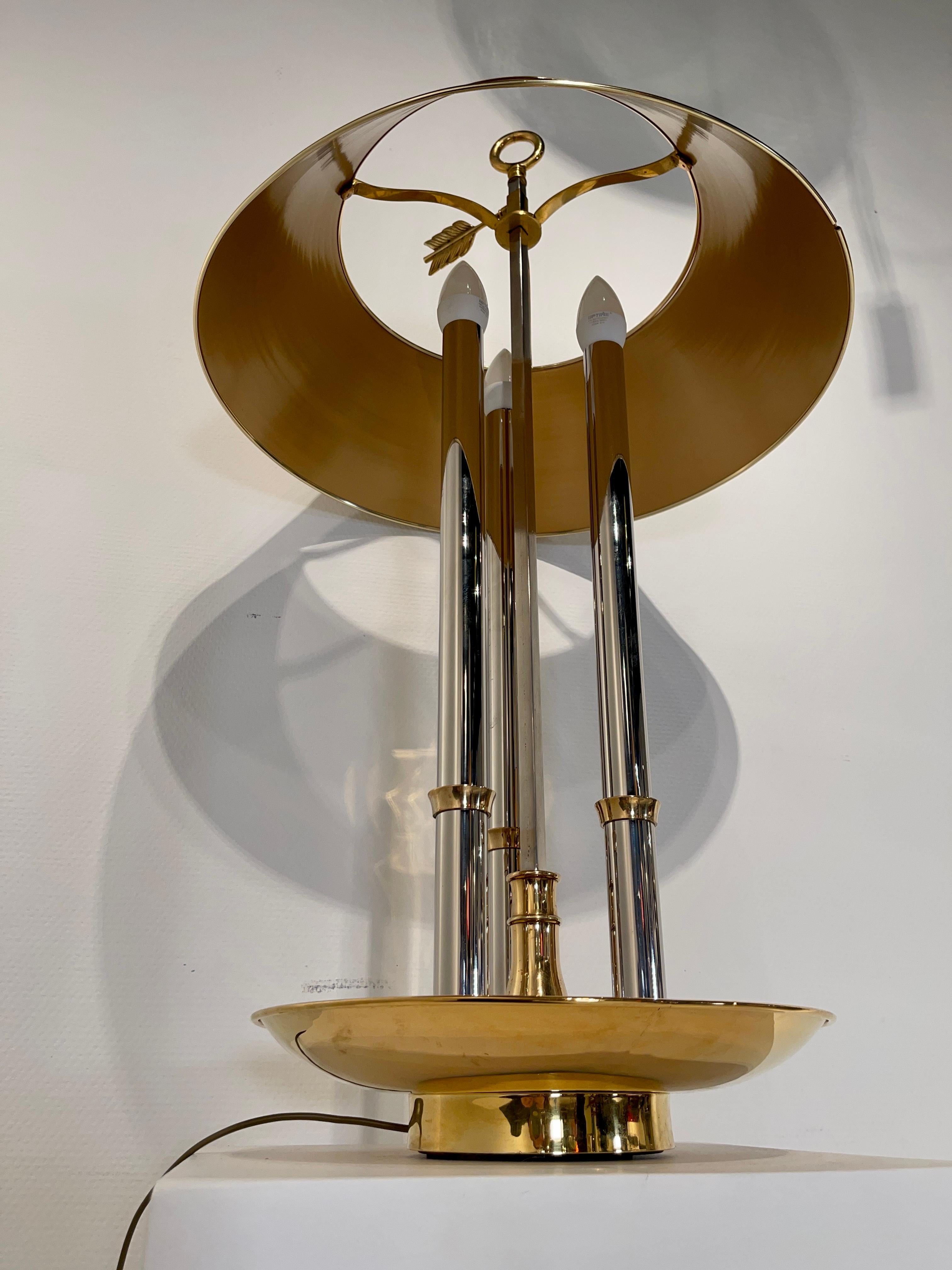 Brass Table Lamp by Maison Baguès 