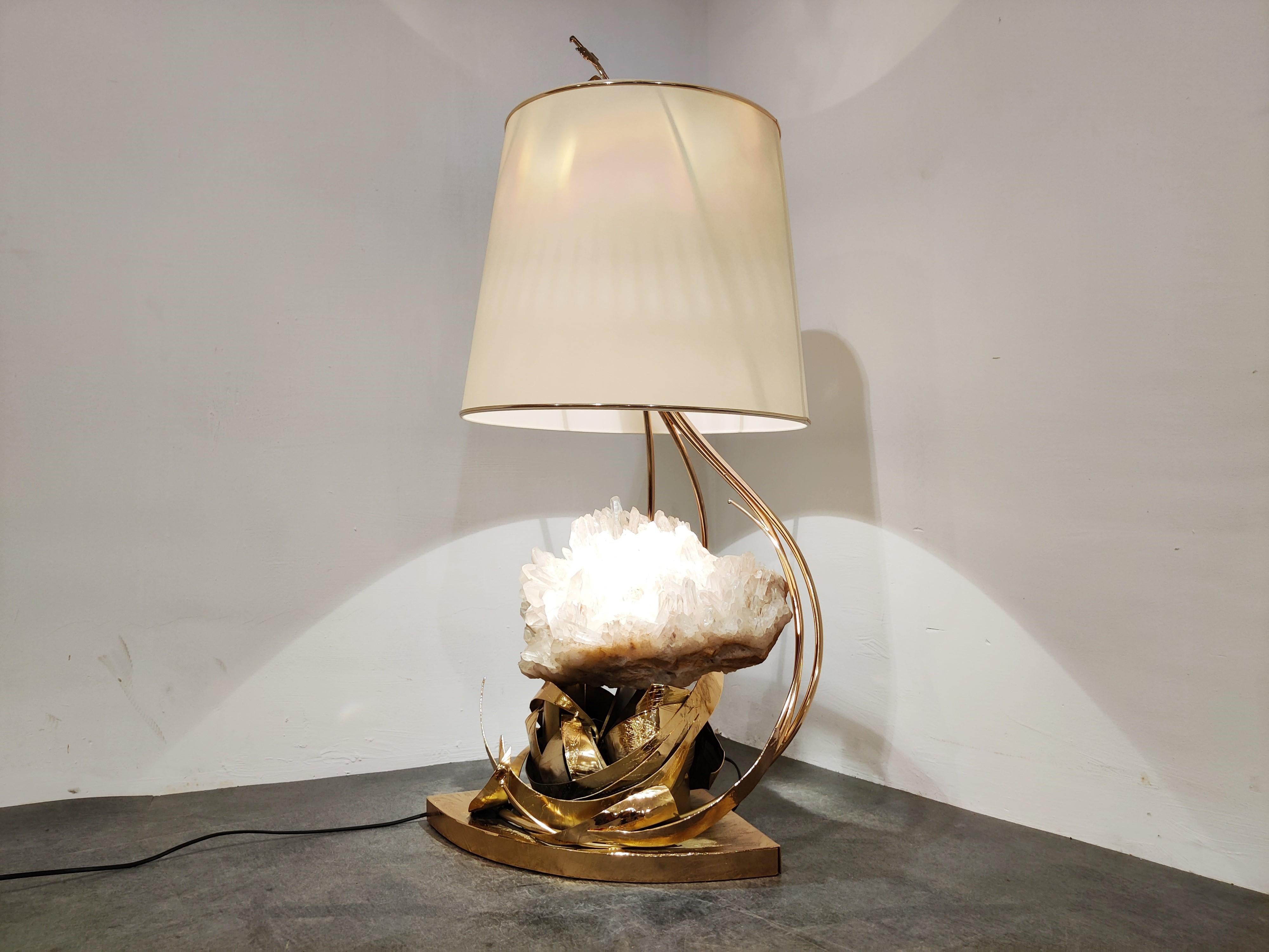 Brass Table Lamp by Marc D'Haenens, 1970s