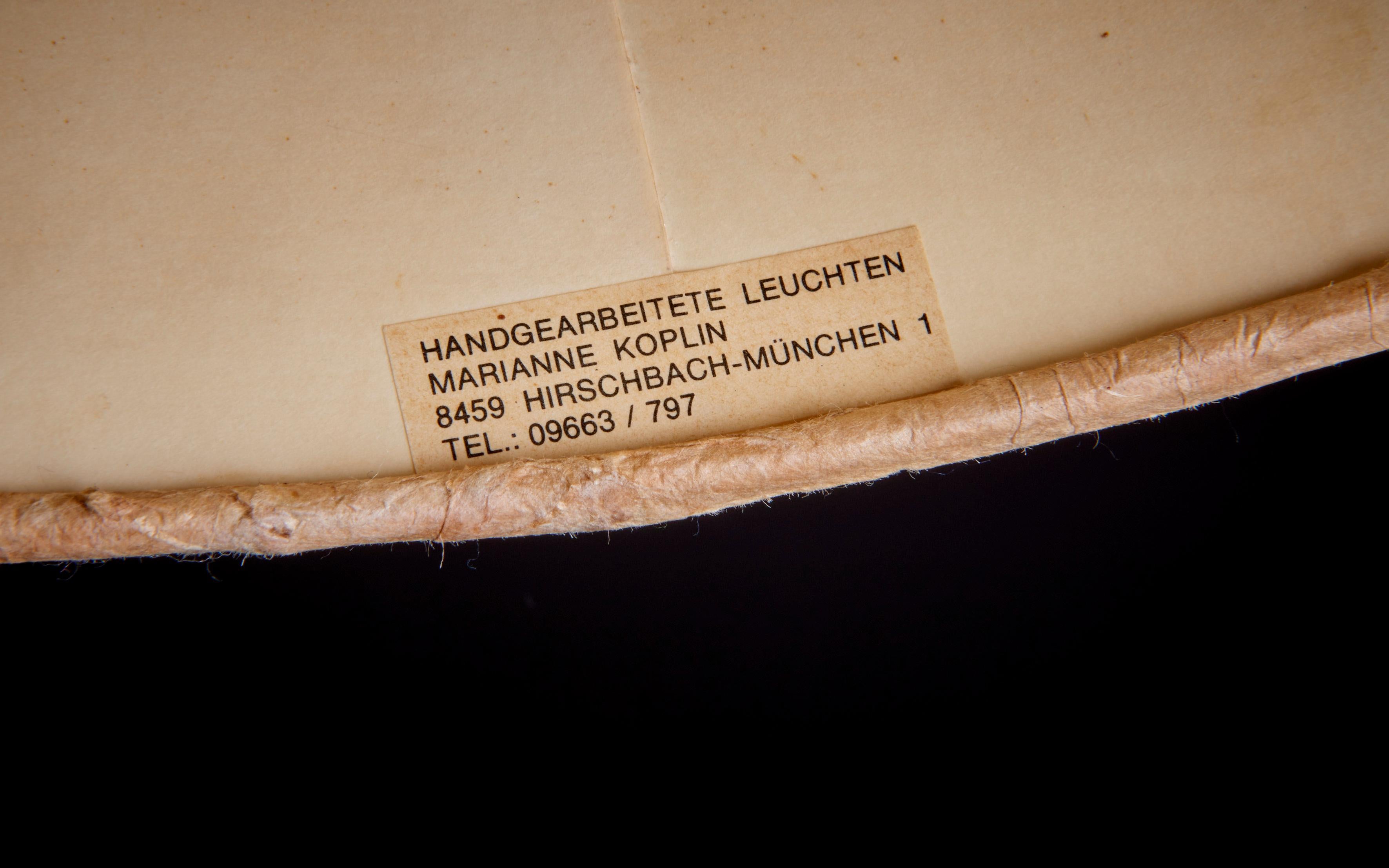Lámpara de sobremesa de Marianne Koplin, Alemania - Años 70 en venta 1