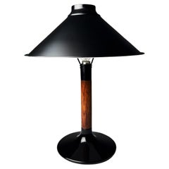 Table Lamp by Metalarte, 1980s Spain — Modernist Metal & Wood Design