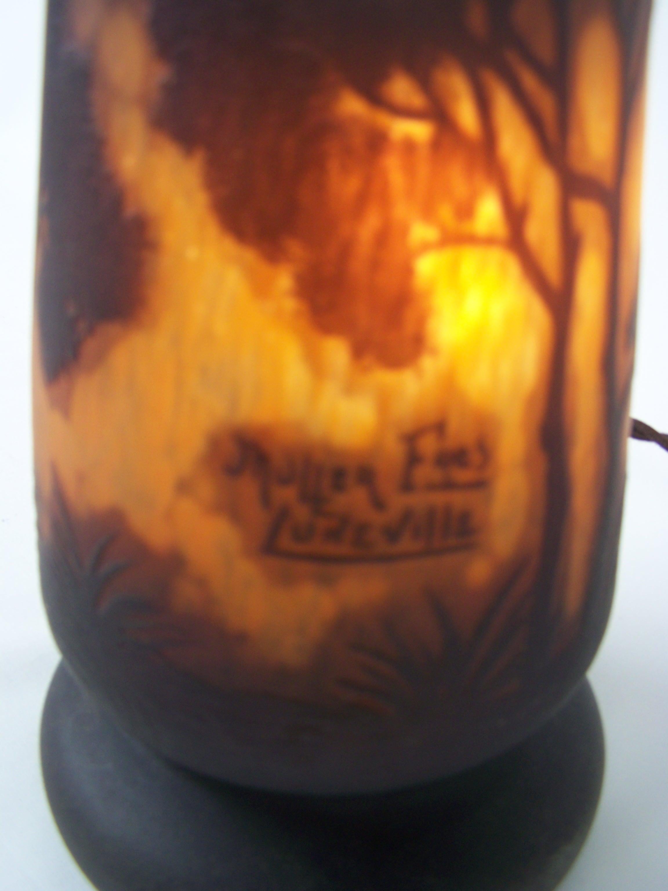 Table Lamp by Muller Frères from Lunéville For Sale 3