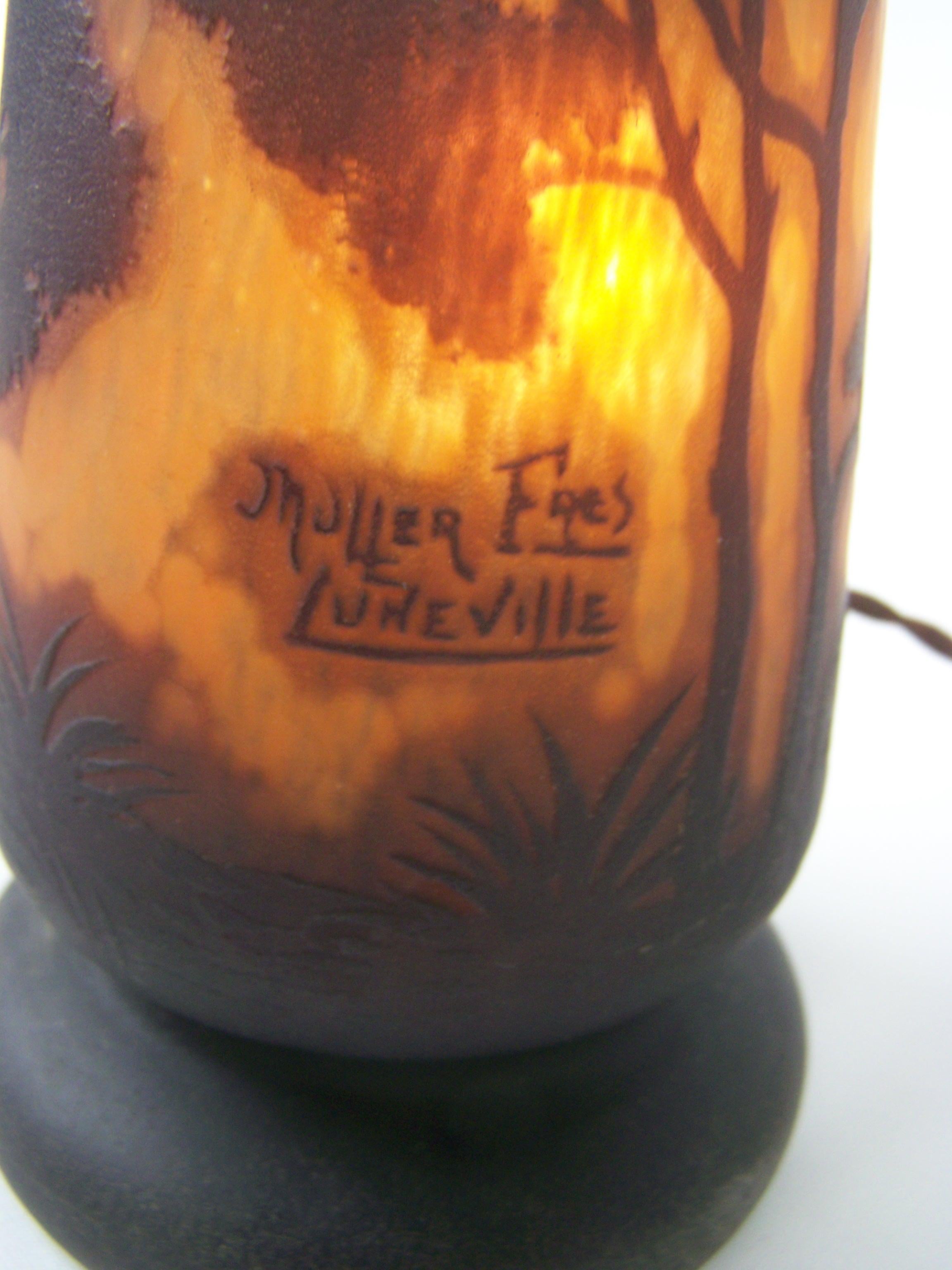 Table Lamp by Muller Frères from Lunéville For Sale 4