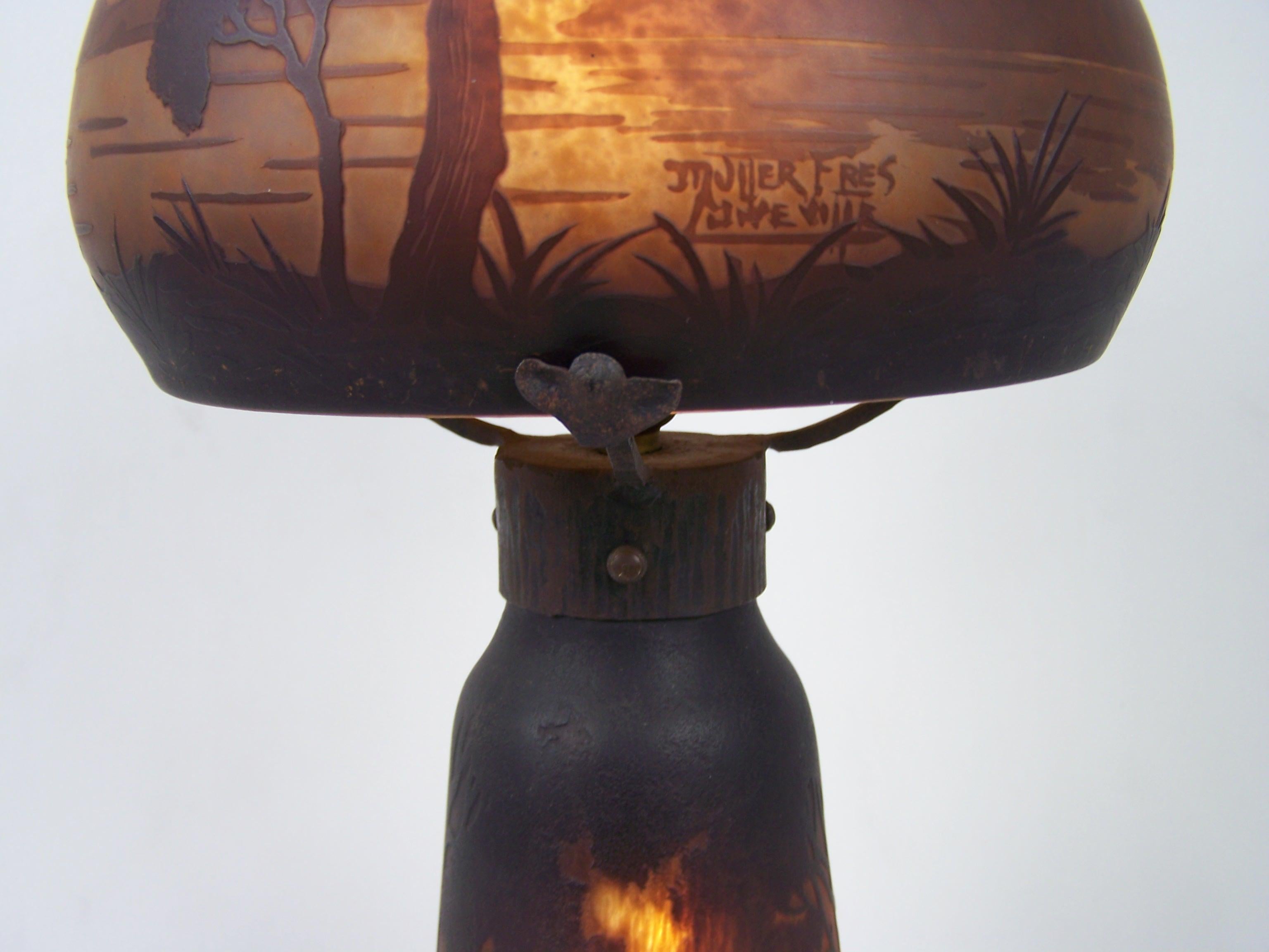 Table Lamp by Muller Frères from Lunéville For Sale 6