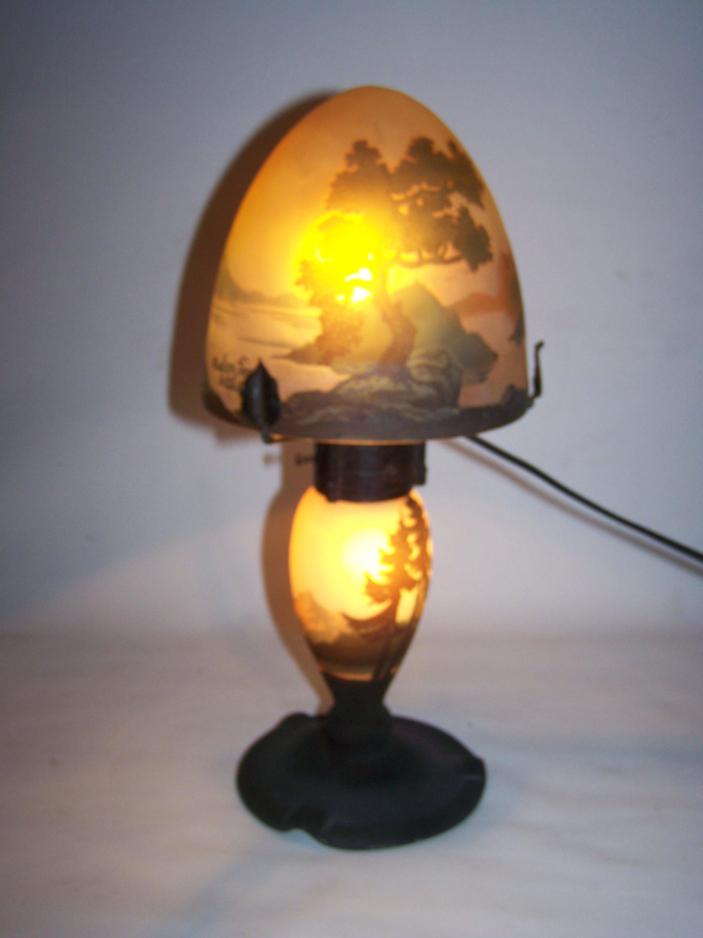 Table Lamp by Muller Frères from Lunéville For Sale 7