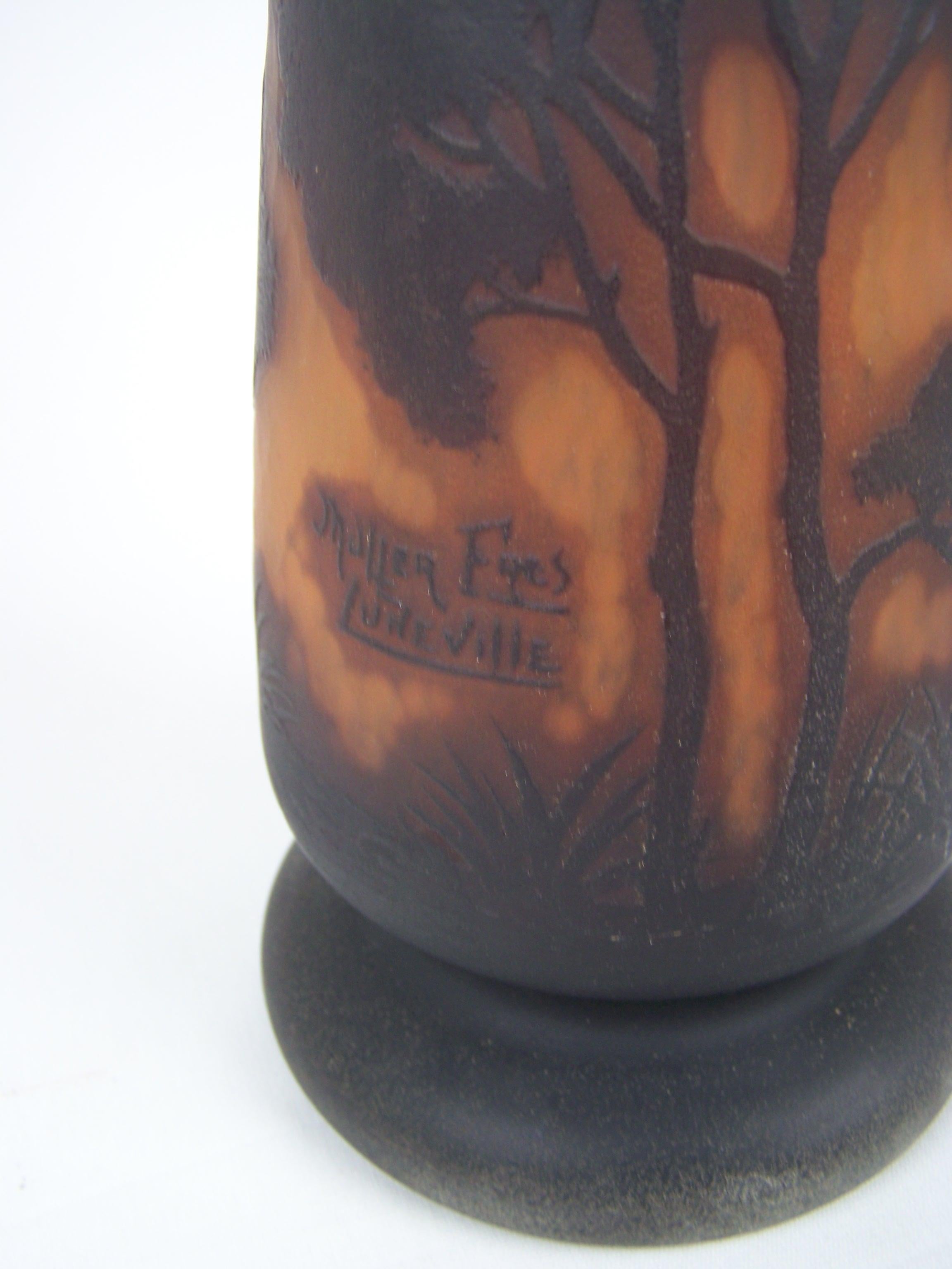 Art Deco Table Lamp by Muller Frères from Lunéville For Sale