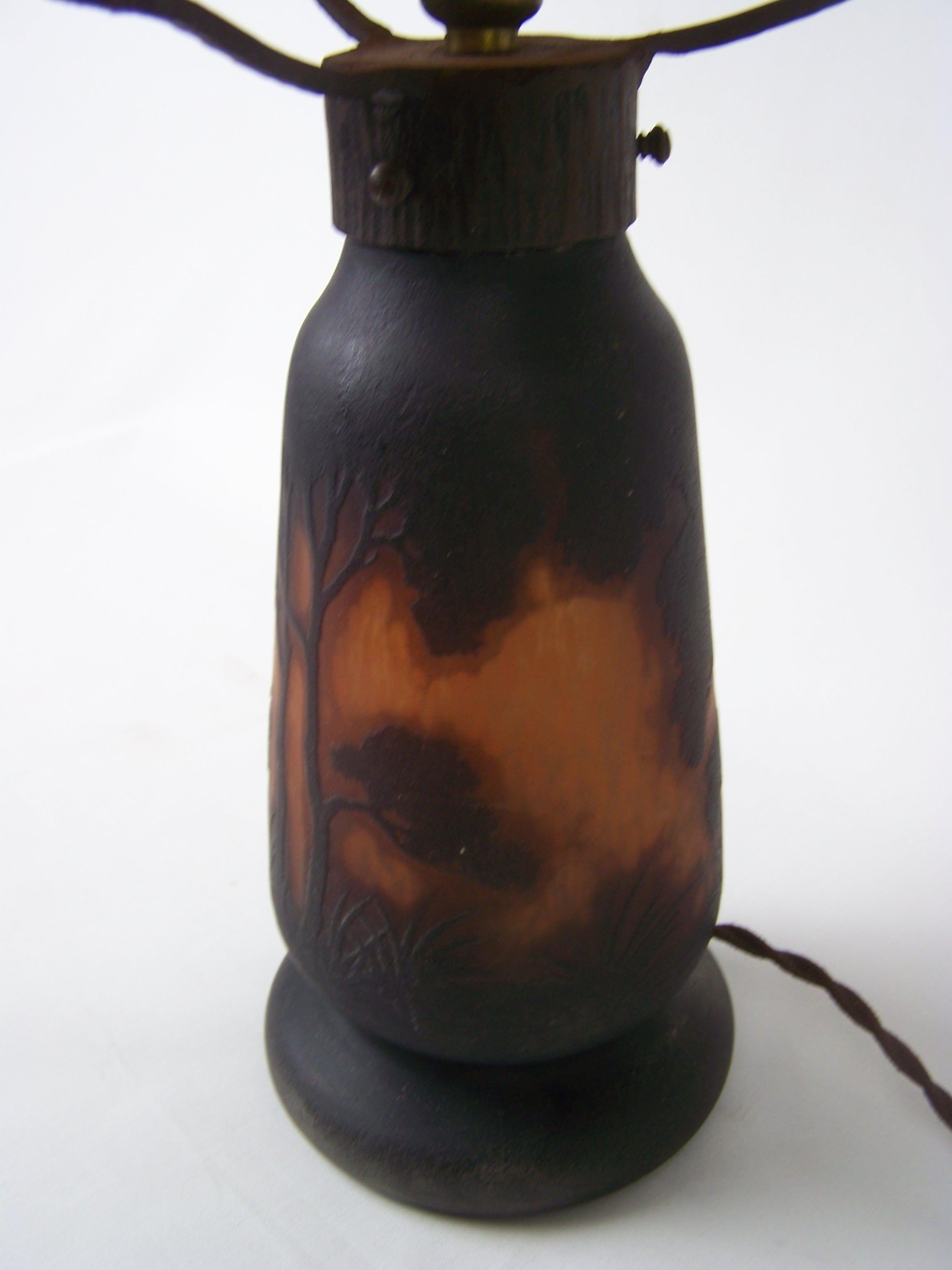 French Table Lamp by Muller Frères from Lunéville For Sale