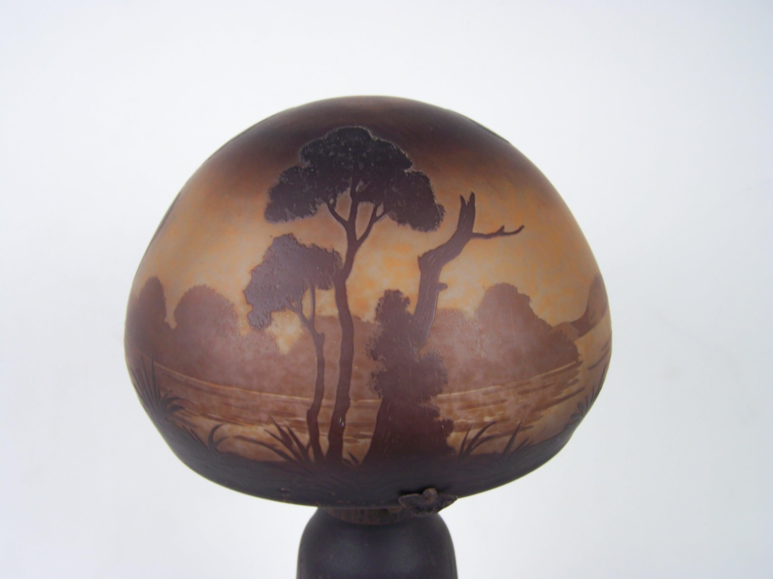 Early 20th Century Table Lamp by Muller Frères from Lunéville For Sale