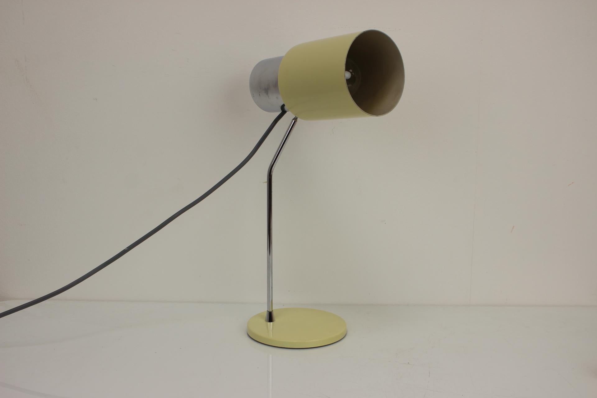 Metal Table Lamp by Napako, 1960's, Czechoslovakia For Sale