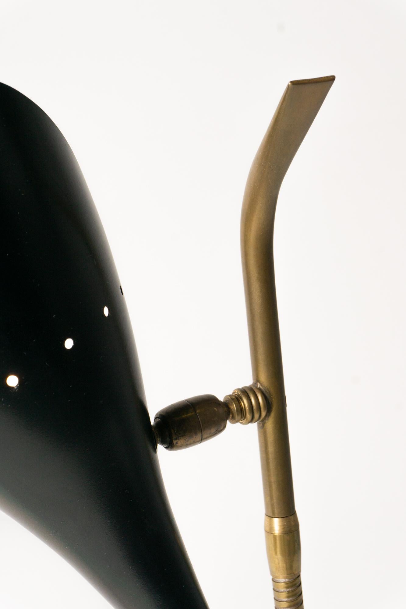 Aluminum Table Lamp by Oscar Torlasco 1955 For Sale