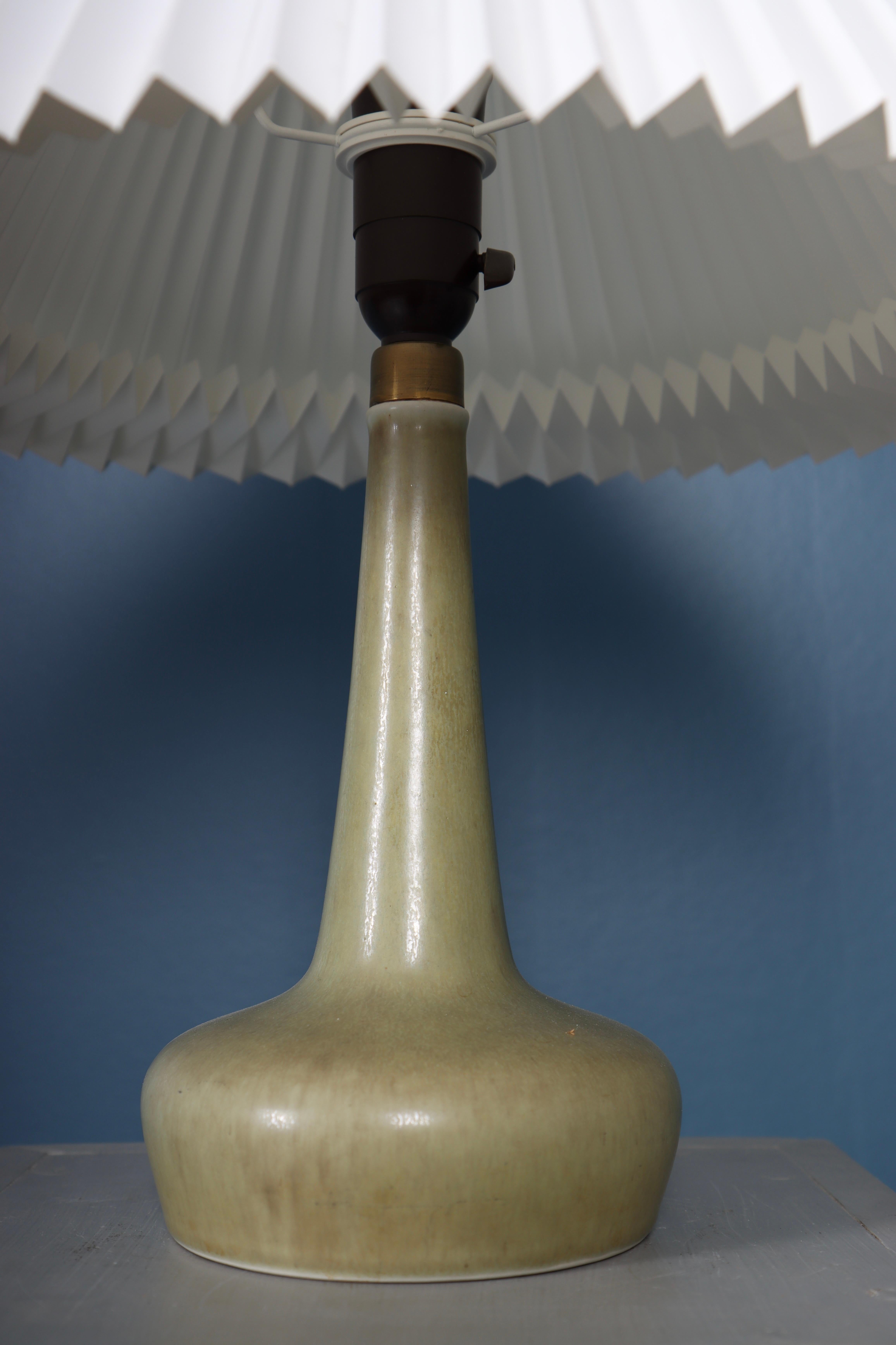 Mid-20th Century Table Lamp by Palshus with Le Klint Shade, 1960s For Sale