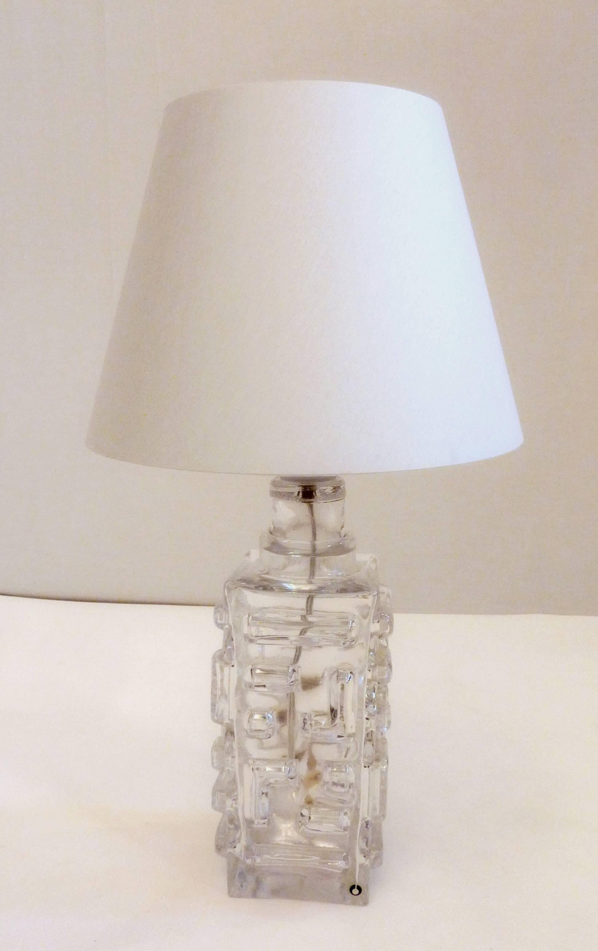 Table Lamp by Pukeberg Glass, Sweden, 1960 In Excellent Condition In Albano Laziale, Rome/Lazio