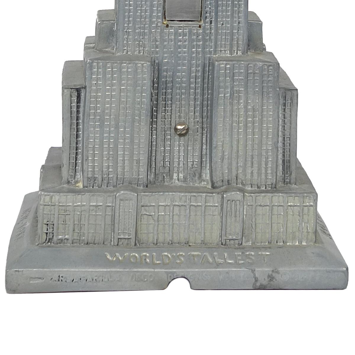 Table Lamp by Sarsaparilla Deco Designs Model of Empire State Building For Sale 5