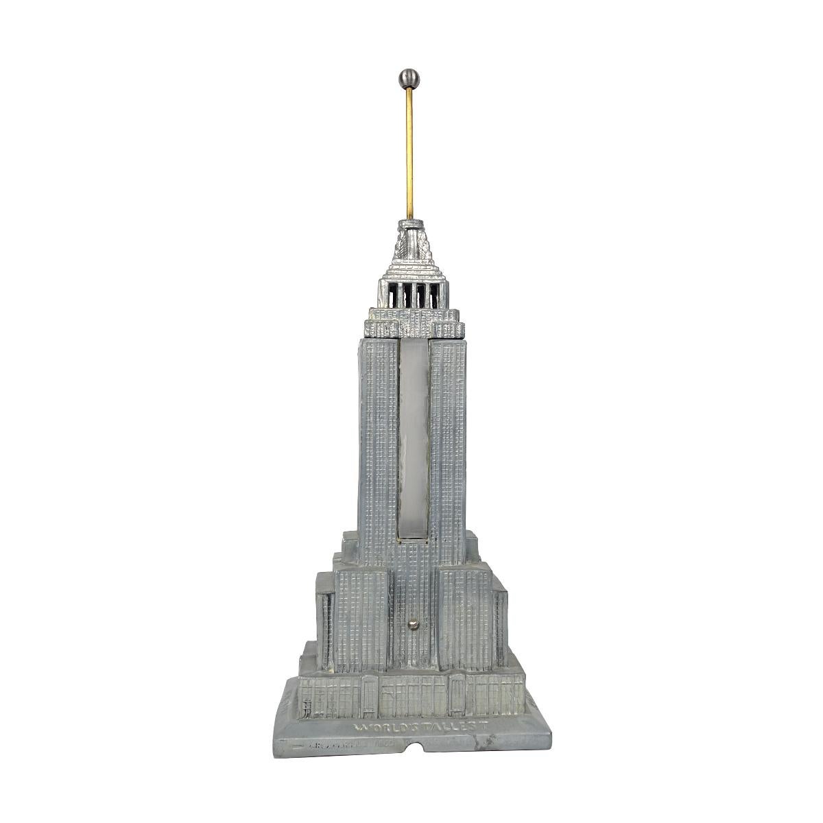 American Table Lamp by Sarsaparilla Deco Designs Model of Empire State Building For Sale