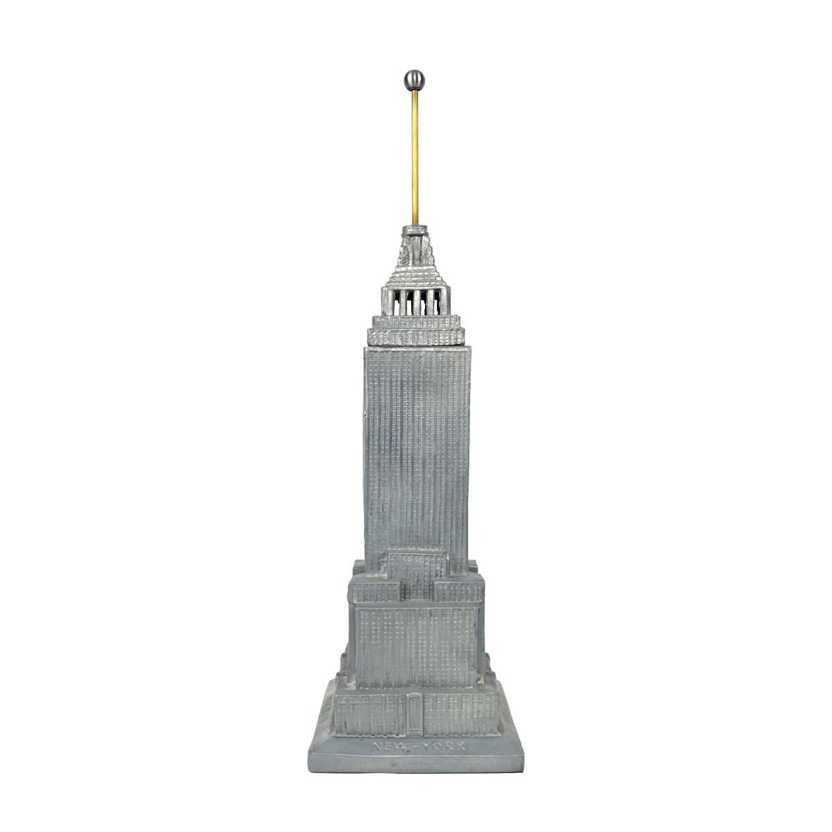 Late 20th Century Table Lamp by Sarsaparilla Deco Designs Model of Empire State Building For Sale