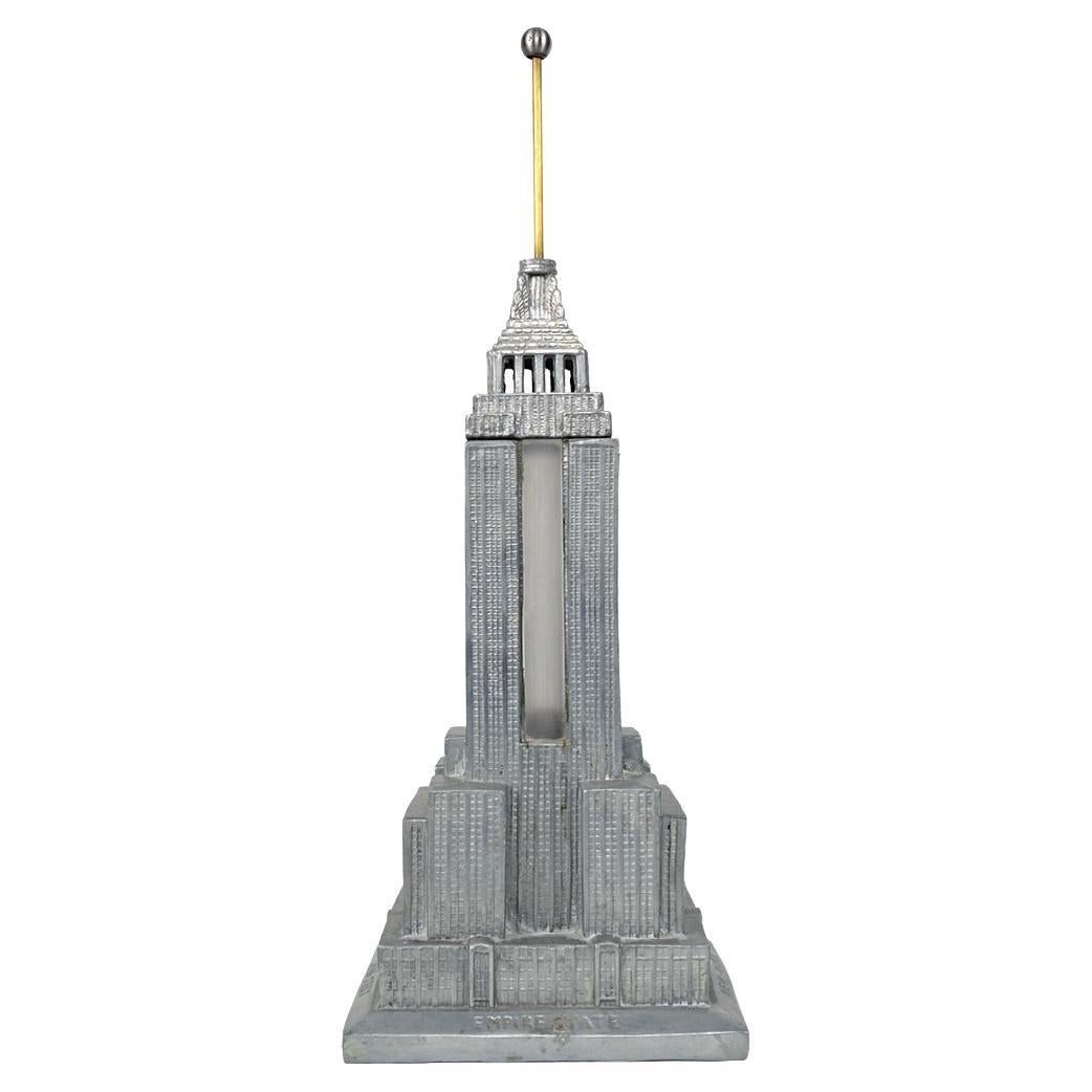 Table Lamp by Sarsaparilla Deco Designs Model of Empire State Building For Sale