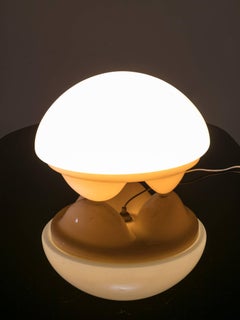 Lampada da tavolo in vetro e plastica "Isotta" di E. Gentile per Sormani, Italia, anni '70