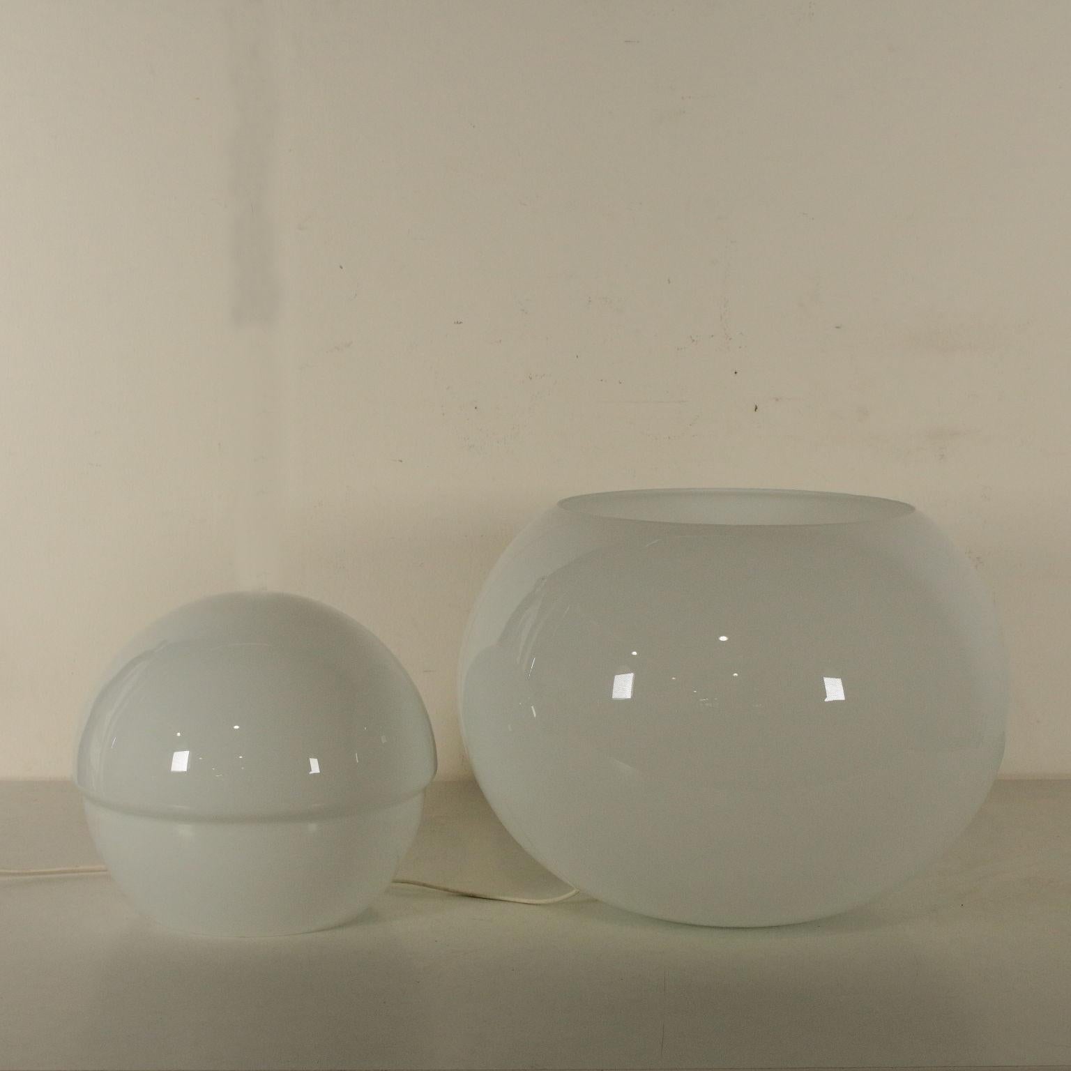 Mid-20th Century Table Lamp by Sergio Asti for Candle Milk White Glass, 1960s-1970s