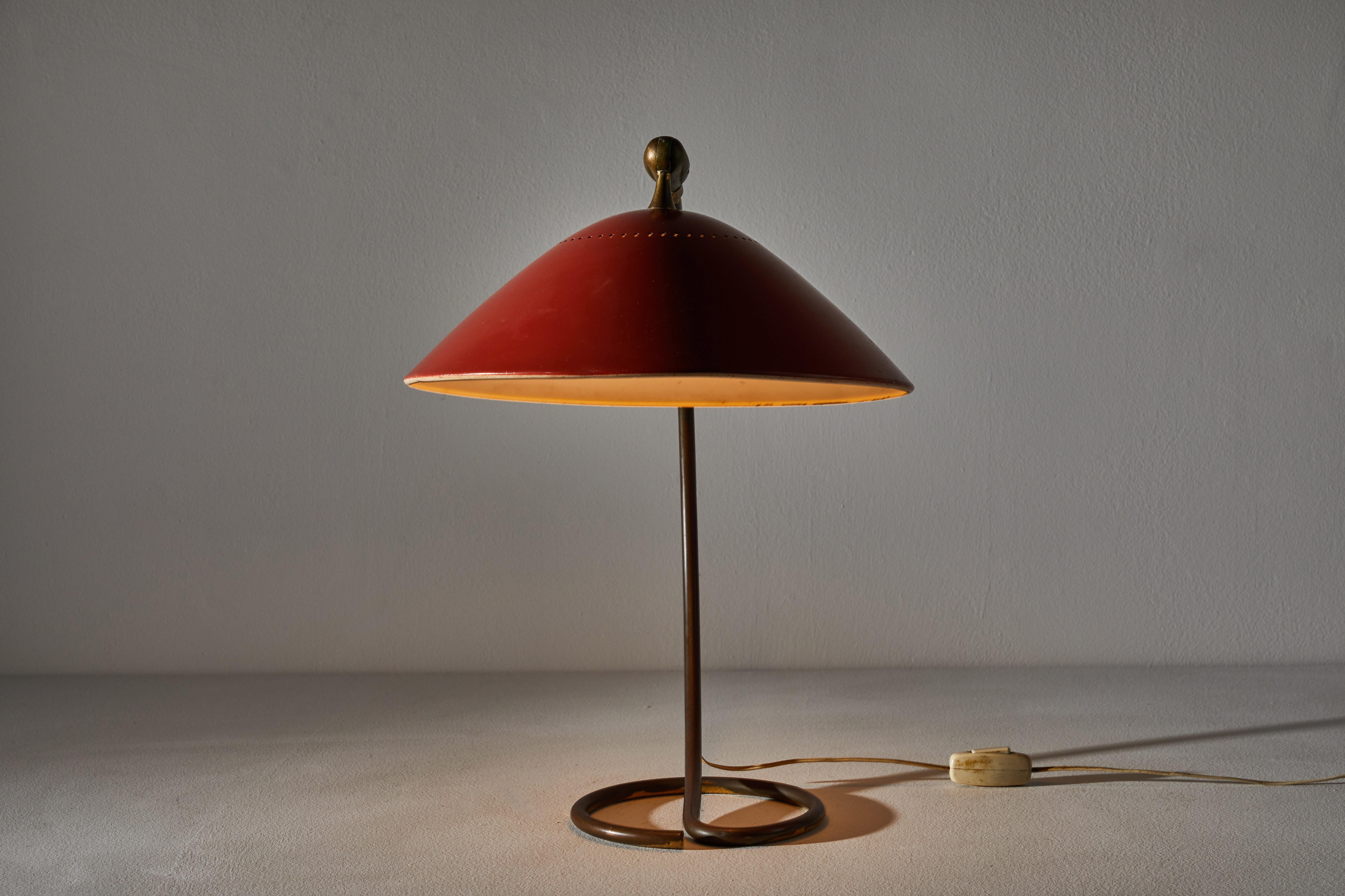 Enameled Table Lamp by Stilnovo