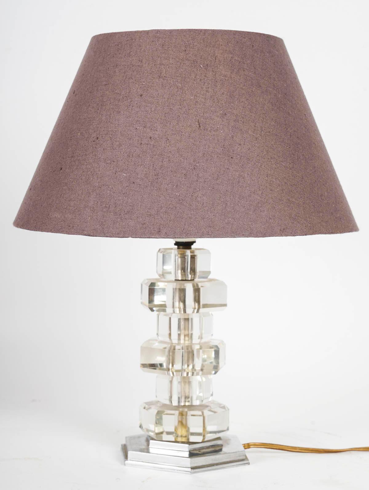 20th Century Table Lamp by the Artist Henri Morand, 1940, Modernist Style. For Sale